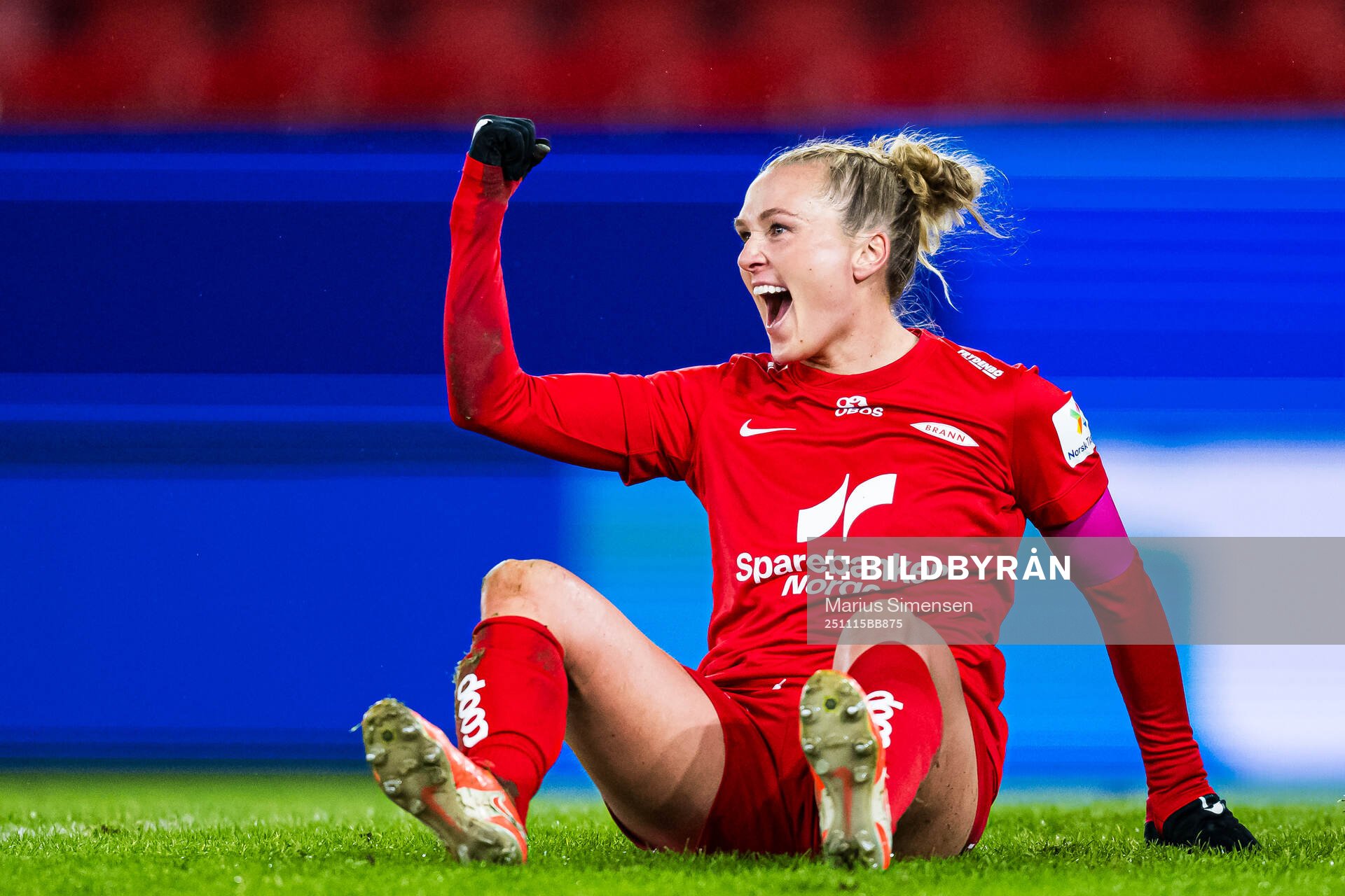 Karoline Haugland of Brann celebrates