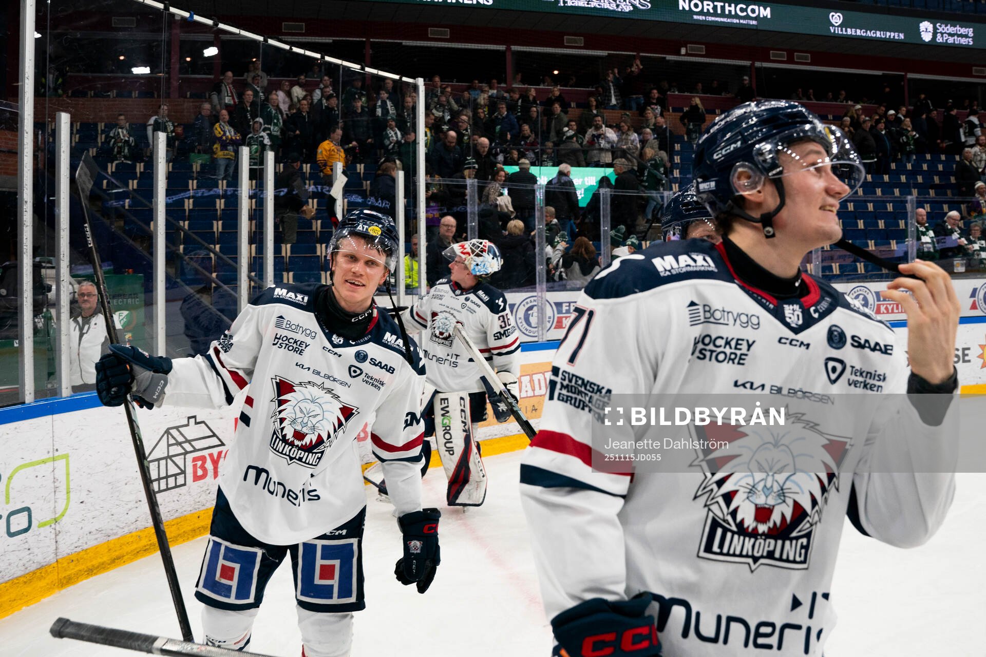 Linköpings Jonathan Myrenberg och Eskild Bakke Olsen jublar