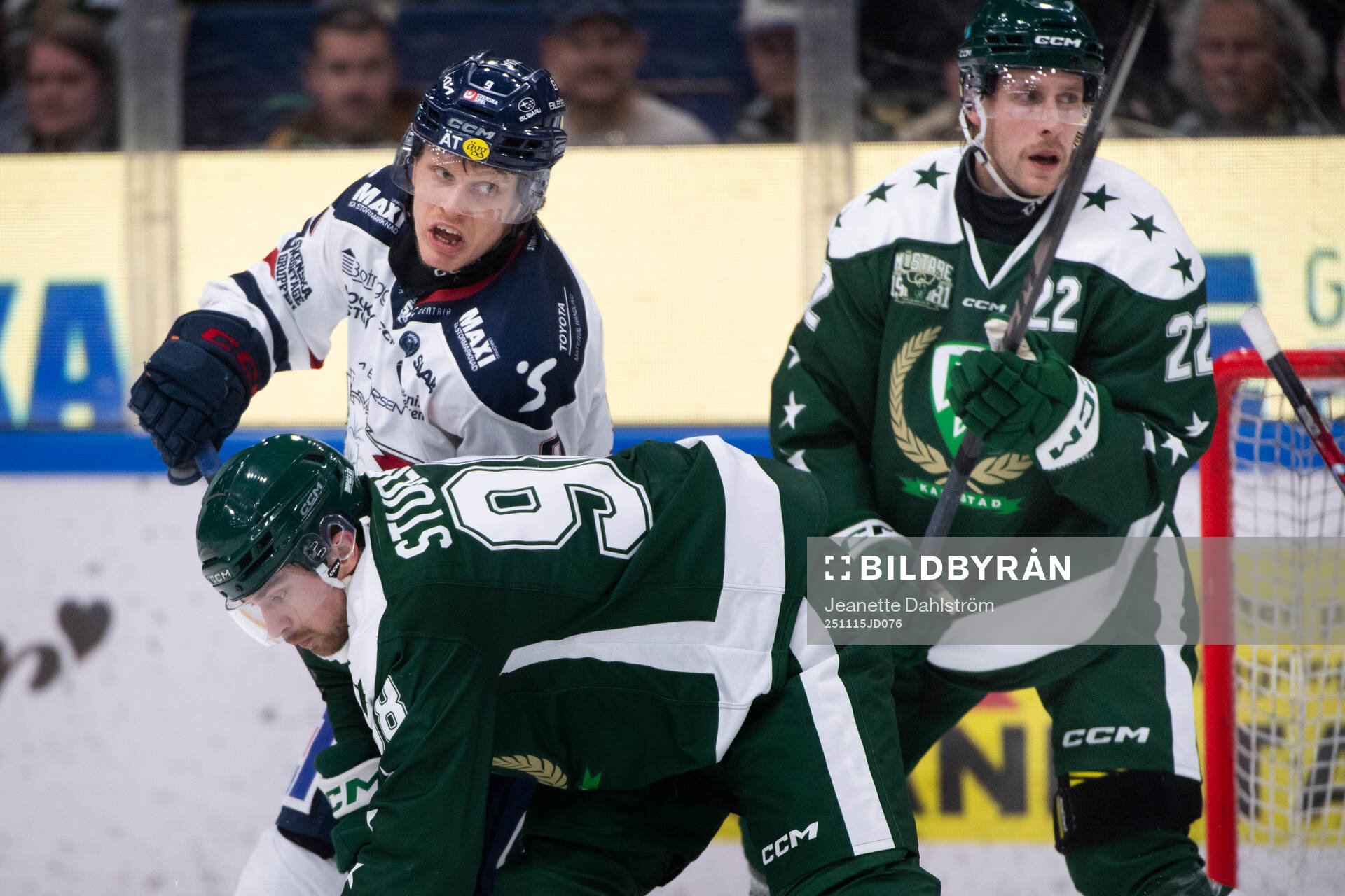 Färjestads Marian Studenic, Per Åslund och Linköpings