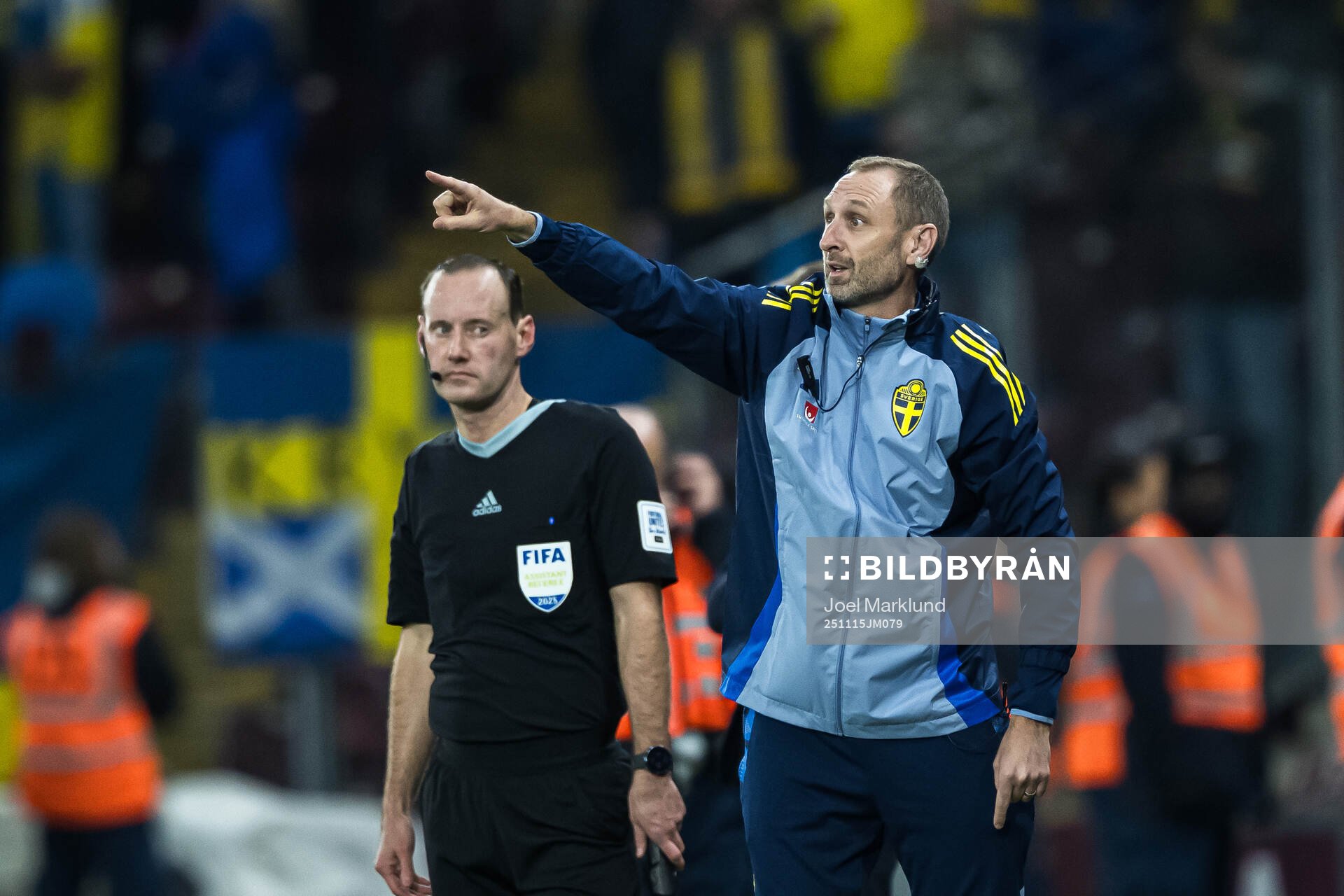 Assistant coach Andreas Georgson of Sweden