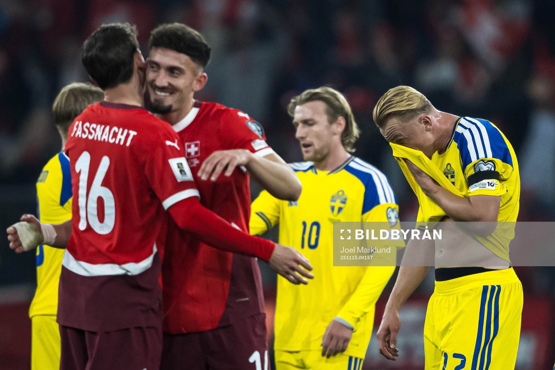 Isac Lidberg of Sweden looks dejected