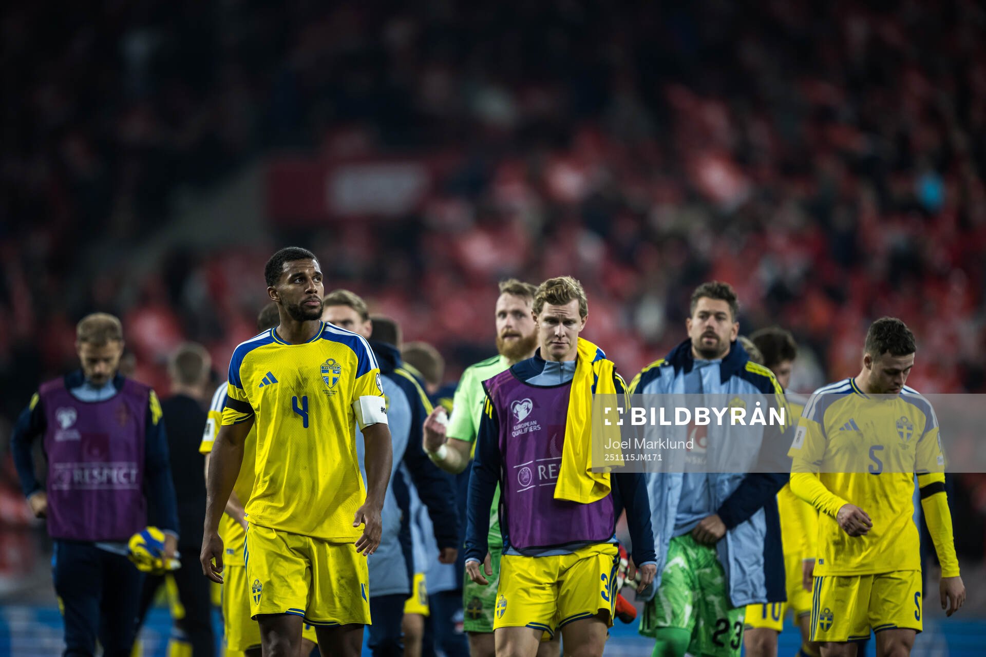 Isak Hien, Emil Krafth, and Gabriel Gudmundsson of Sweden