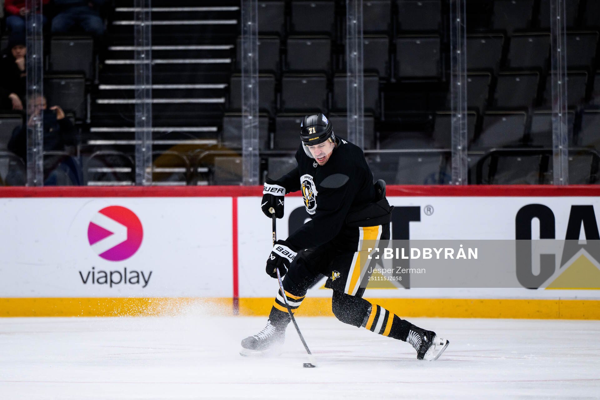 Evgeni Malkin at a practice session with Pittsburgh Penguins