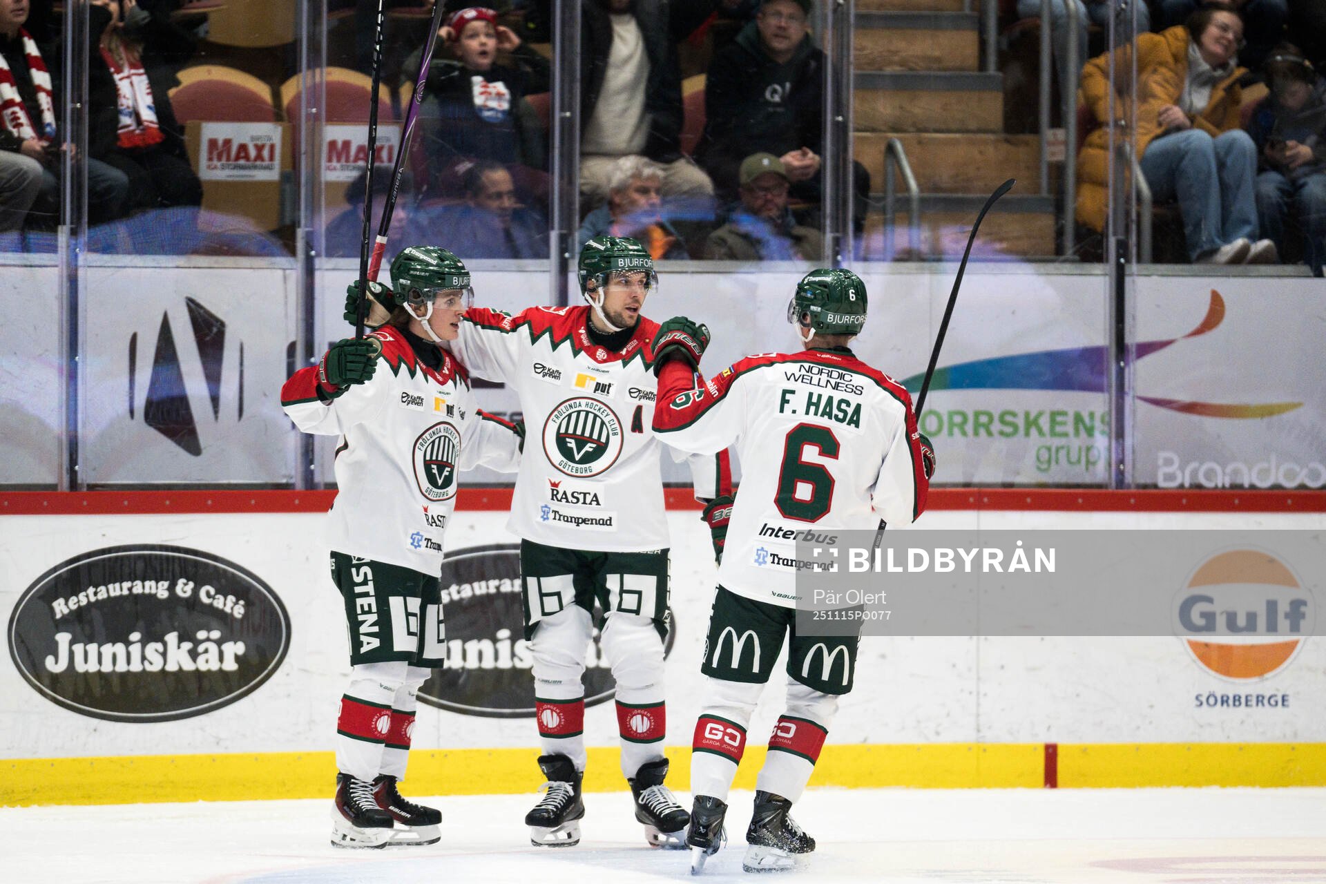 Frölundas Ivar Stenberg, Henrik Tömmernes, Filip Hasa och