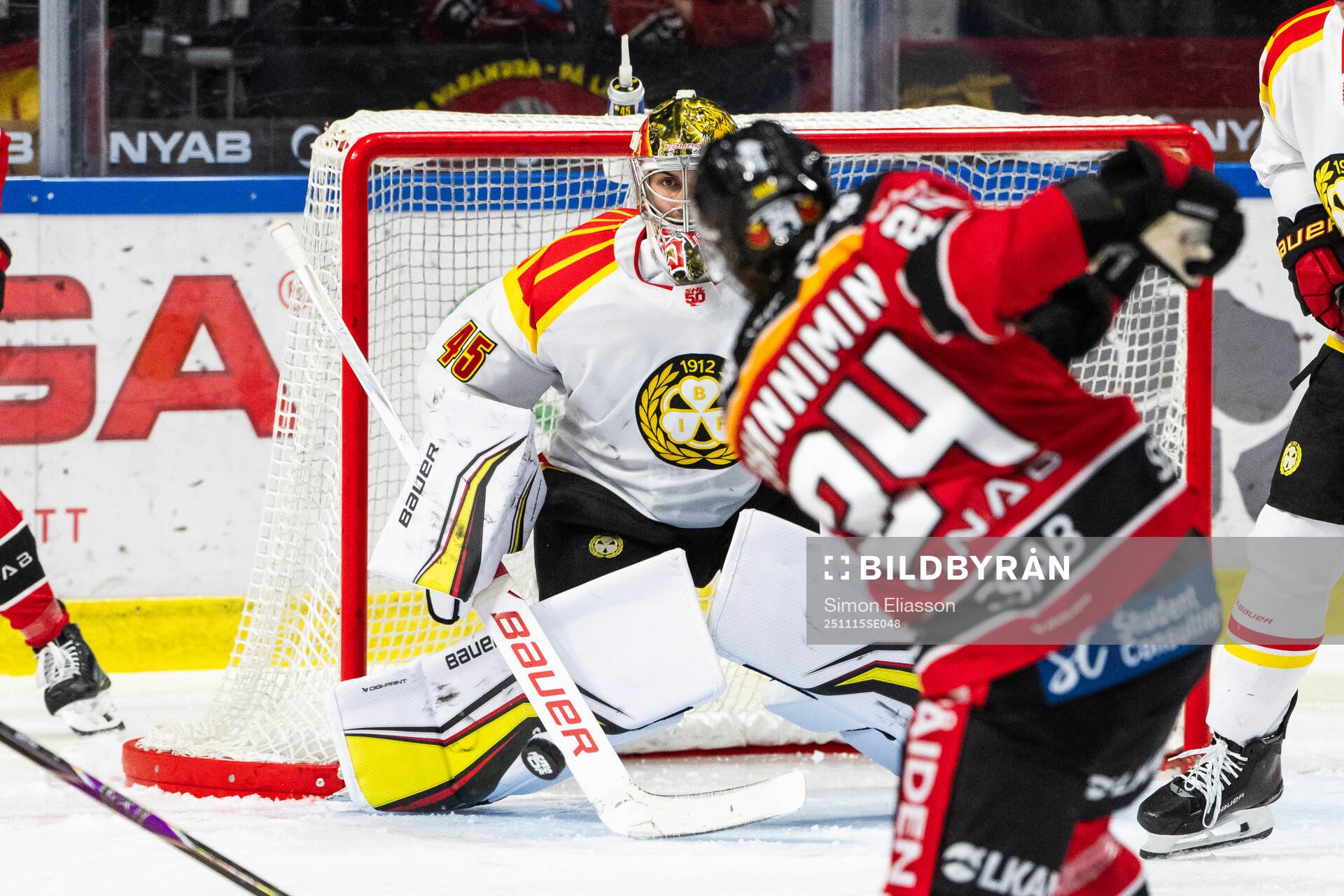 Brynäs målvakt Damian Clara