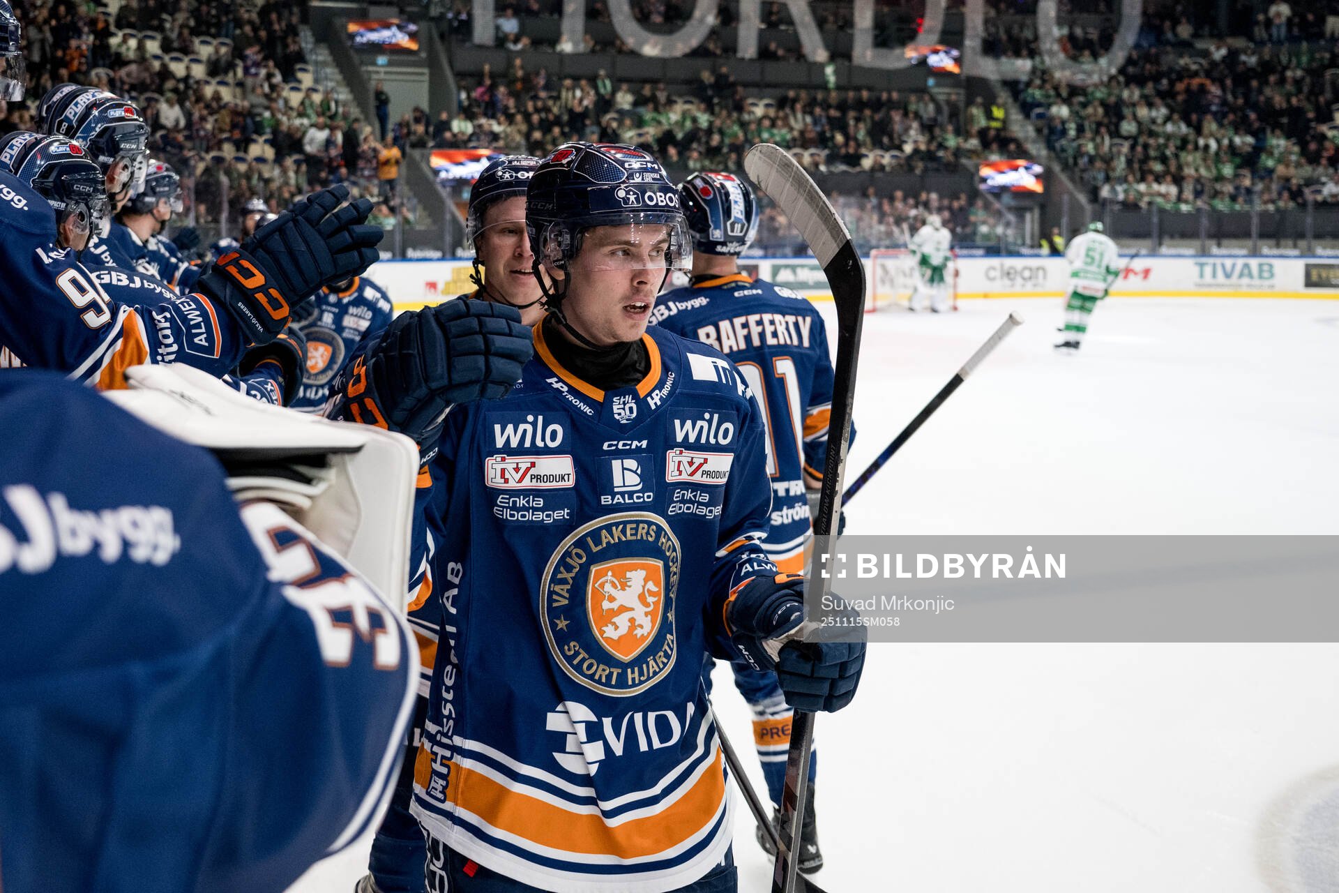 Växjös Ville Svensson jublar
