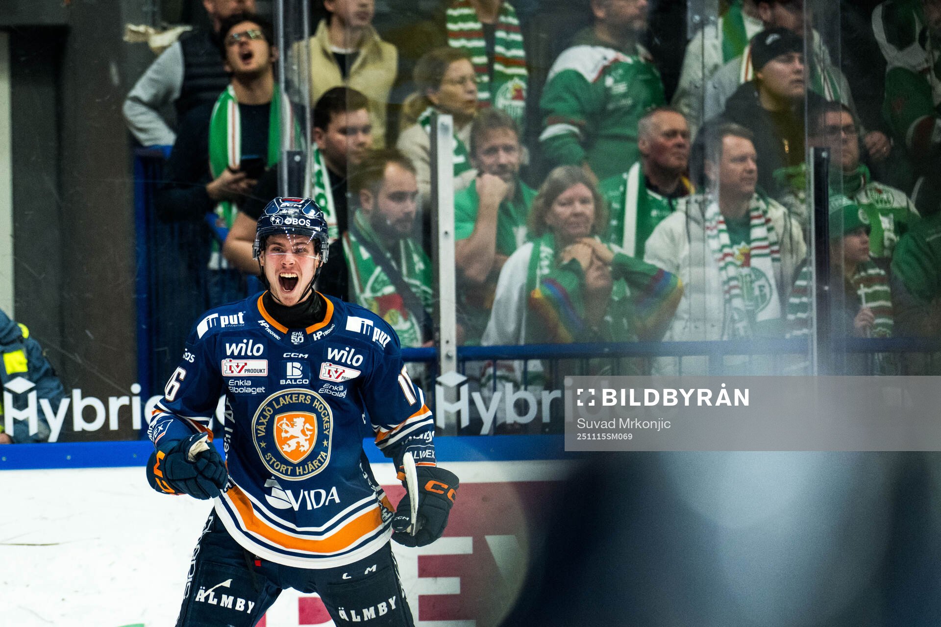 Växjös Ville Svensson jublar