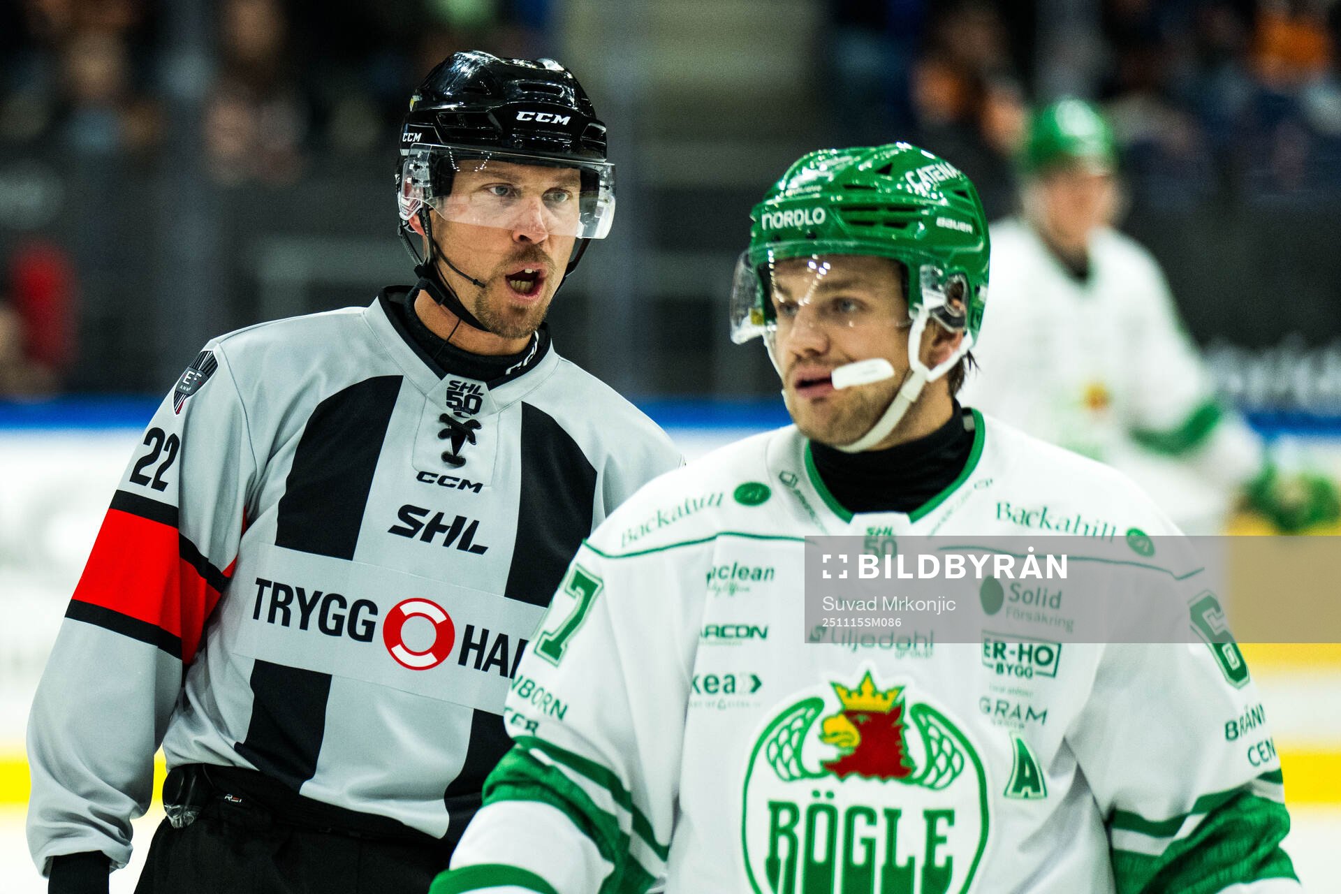 Domare Andreas Harnebring och Rögles Leon Bristedt