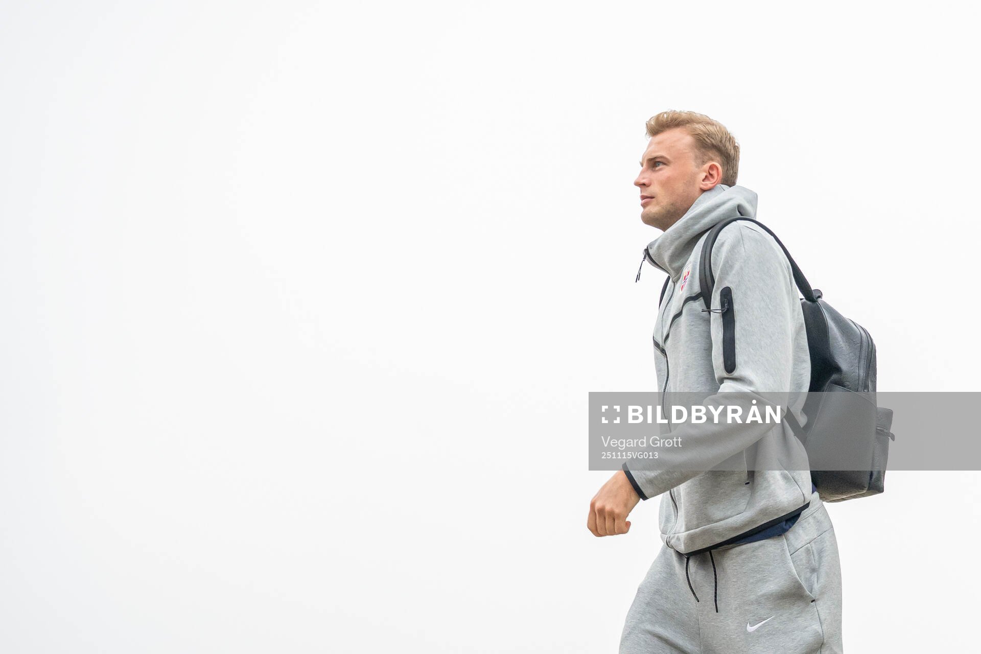 Sondre Langås arrives at Milano Malpensa Airport