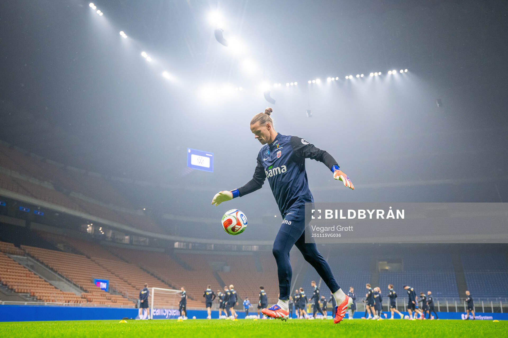 Goalkeeper Ørjan Håskjold Nyland of the Norwegian