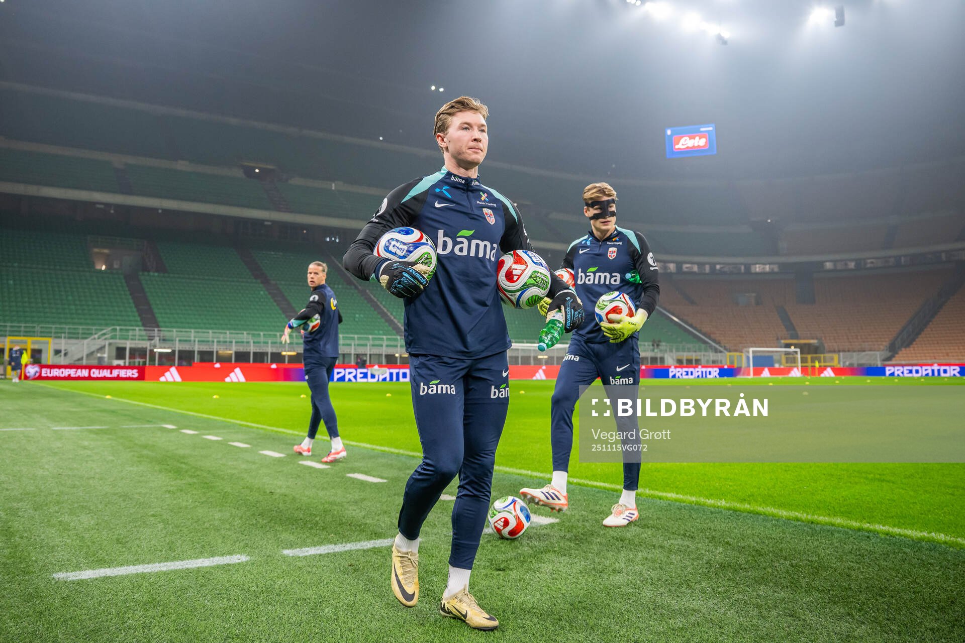 Goalkeeper Mathias Dyngeland and goalkeeper Sander Tangvik