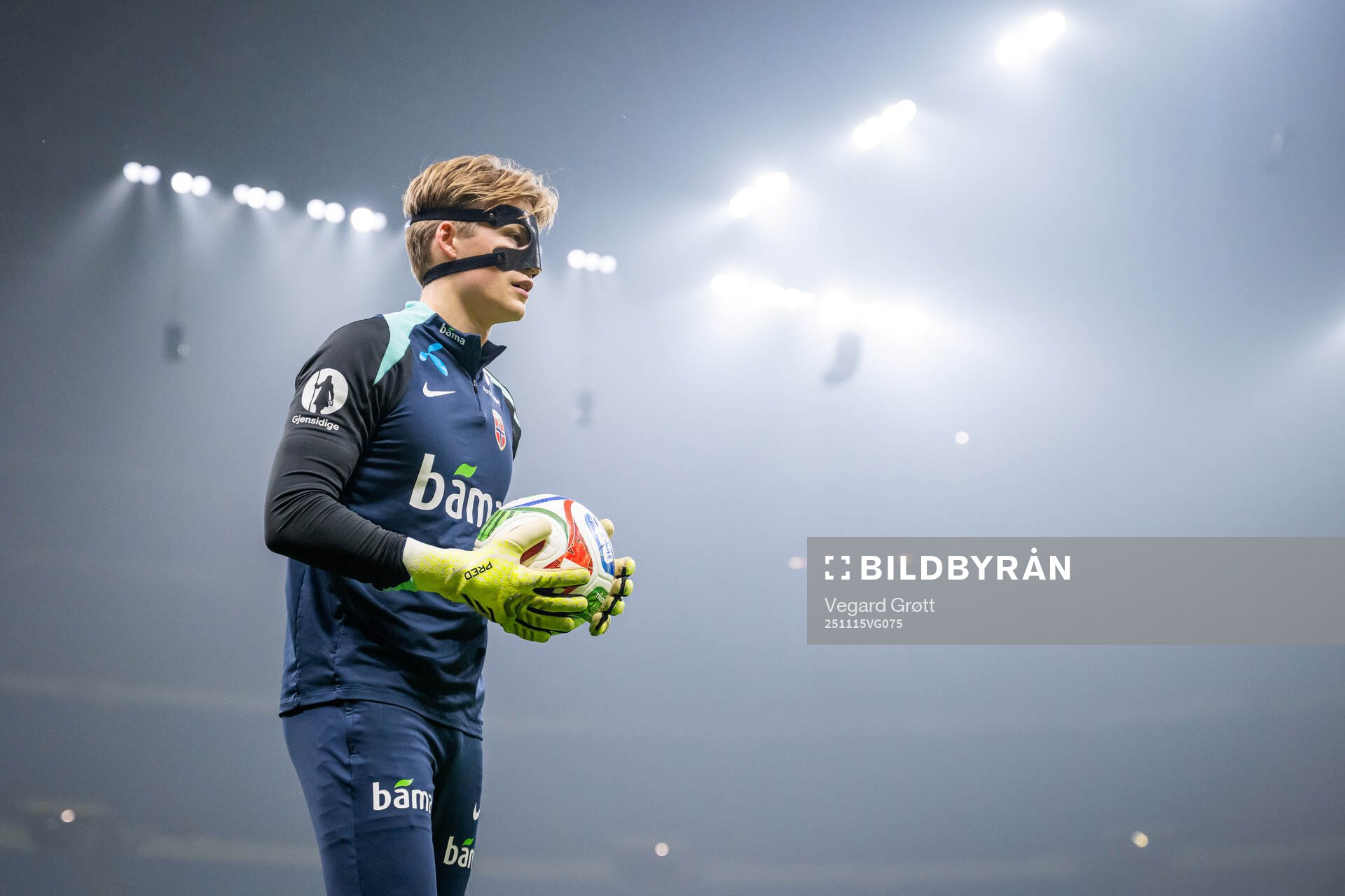 Goalkeeper Sander Tangvik of the Norwegian national