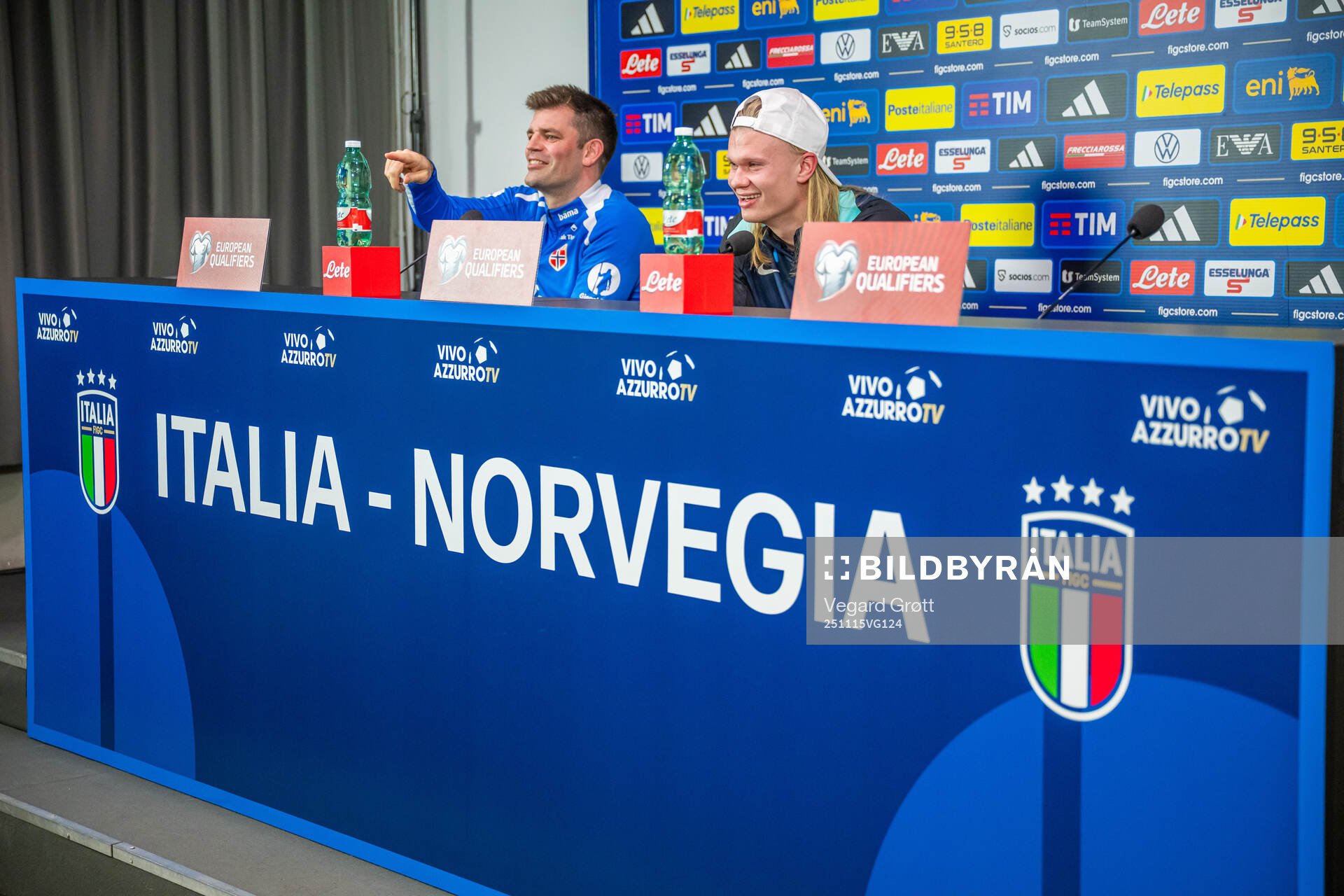 Press officer Morten Morisbak Skjønsberg and Erling Braut