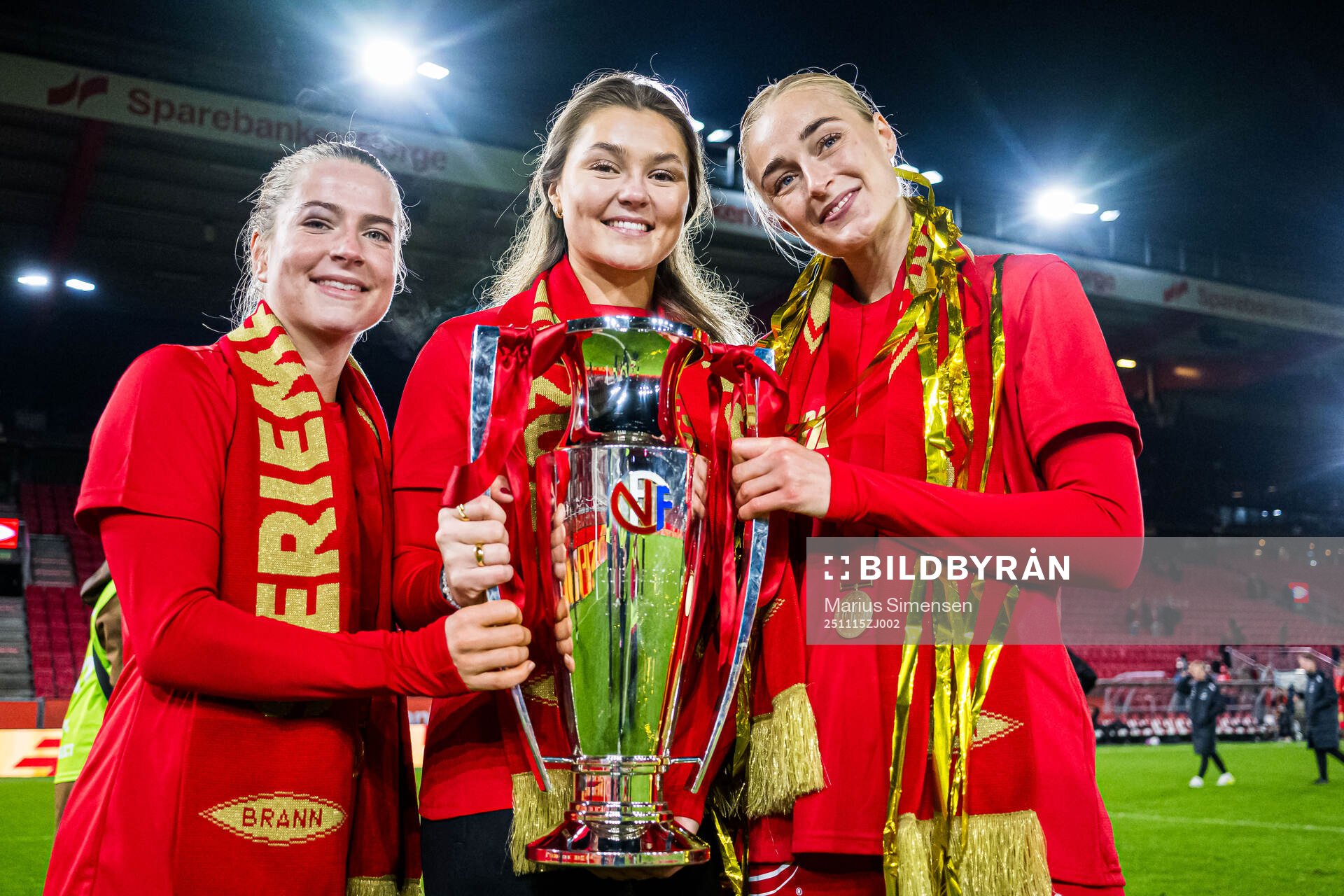 Monica Isaksen, Anna Aahjem and Mia Authen of Brann