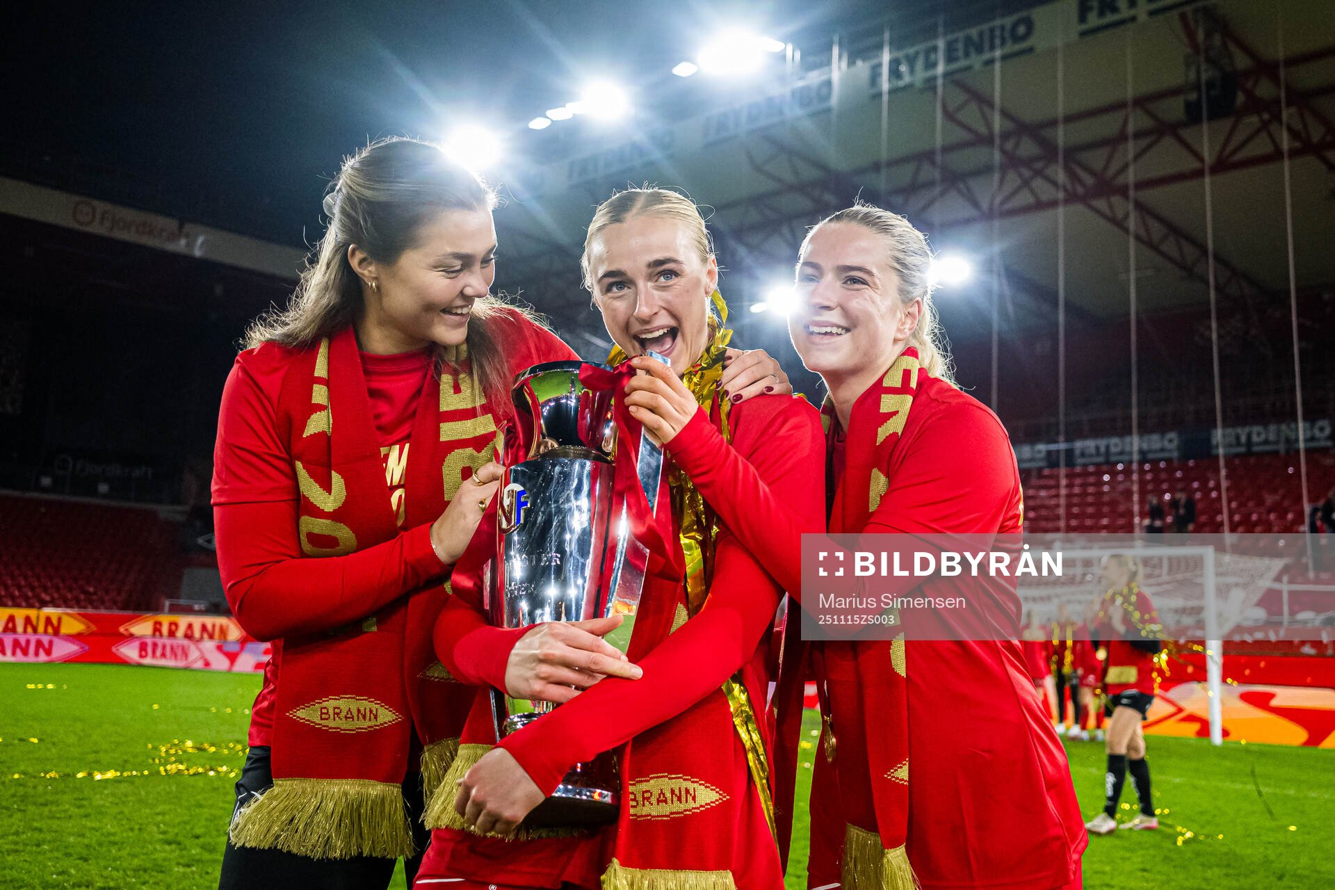 Anna Aahjem, Mia Authen and Monica Isaksen of Brann