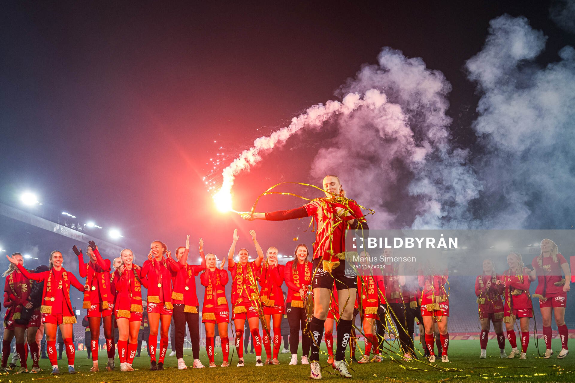 Selma Panengstuen of Brann celebrates
