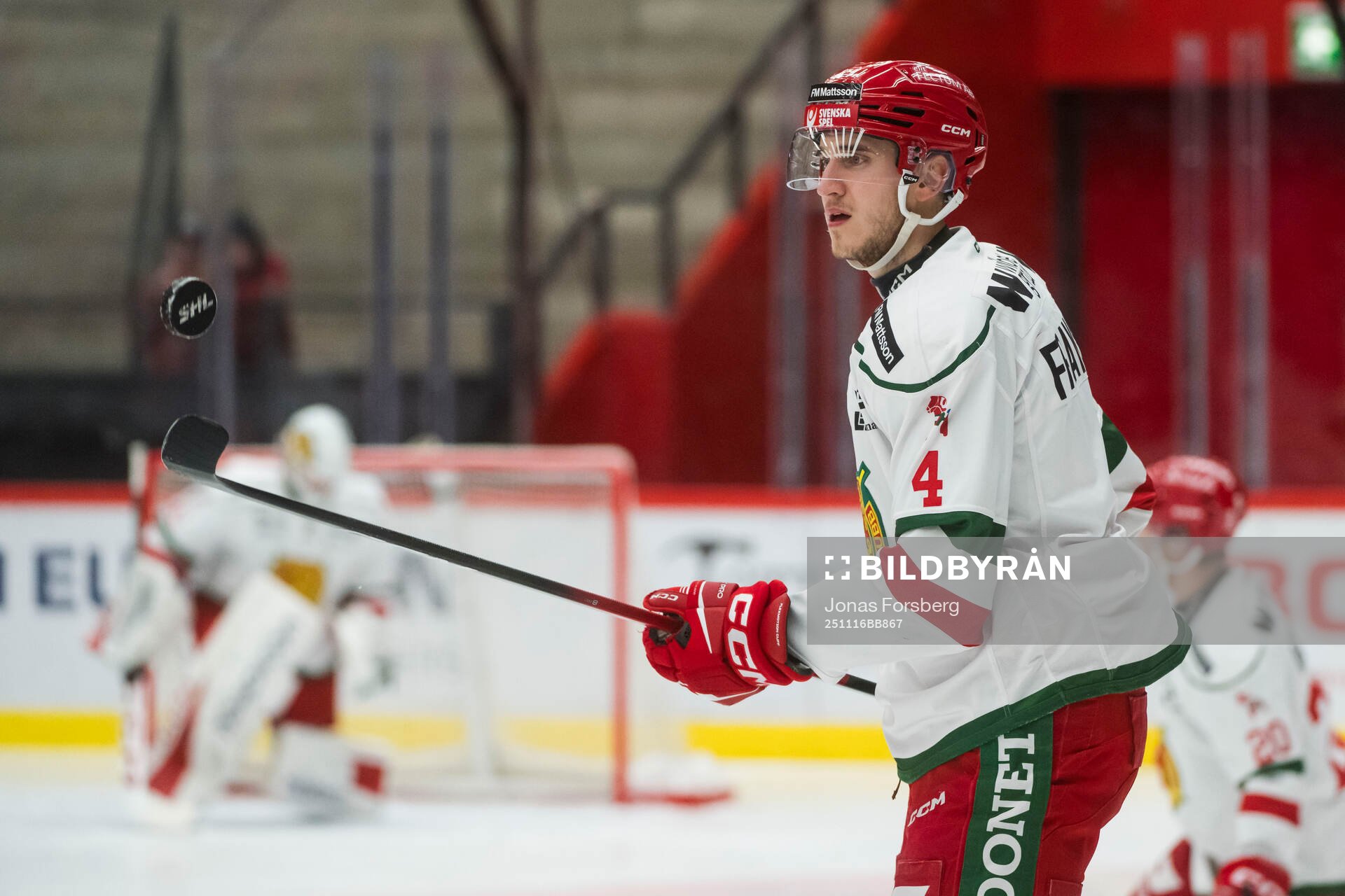 Moras Martin Fransson innan ishockeymatchen i