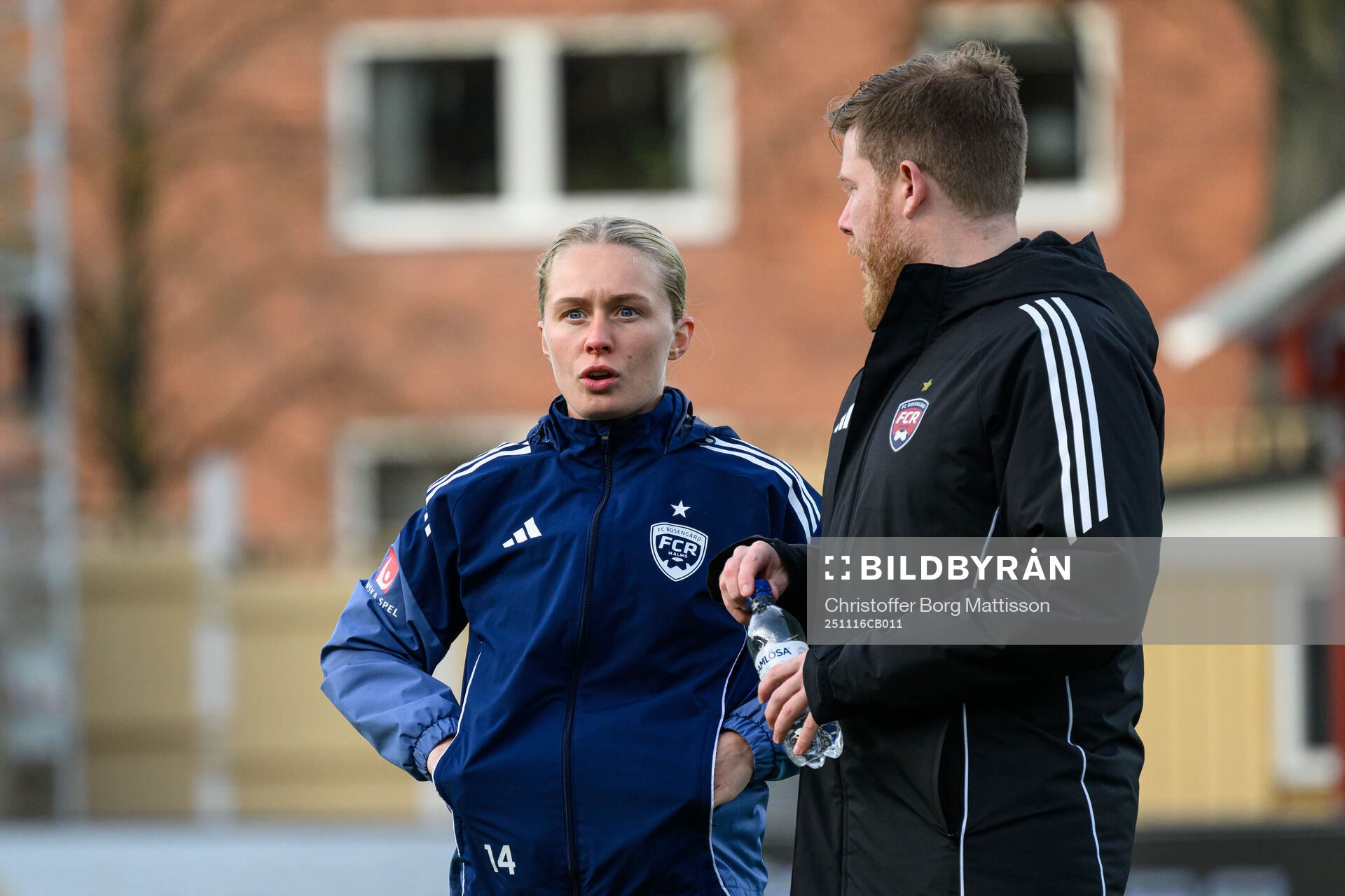 Rosengårds Emilia Larsson och tränare Rafael Roldan