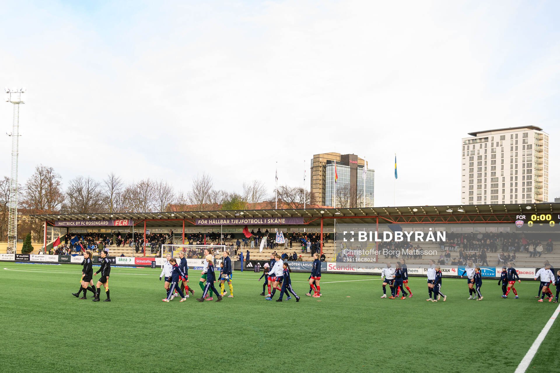 Rosengårds spelare och Linköpings spelare
