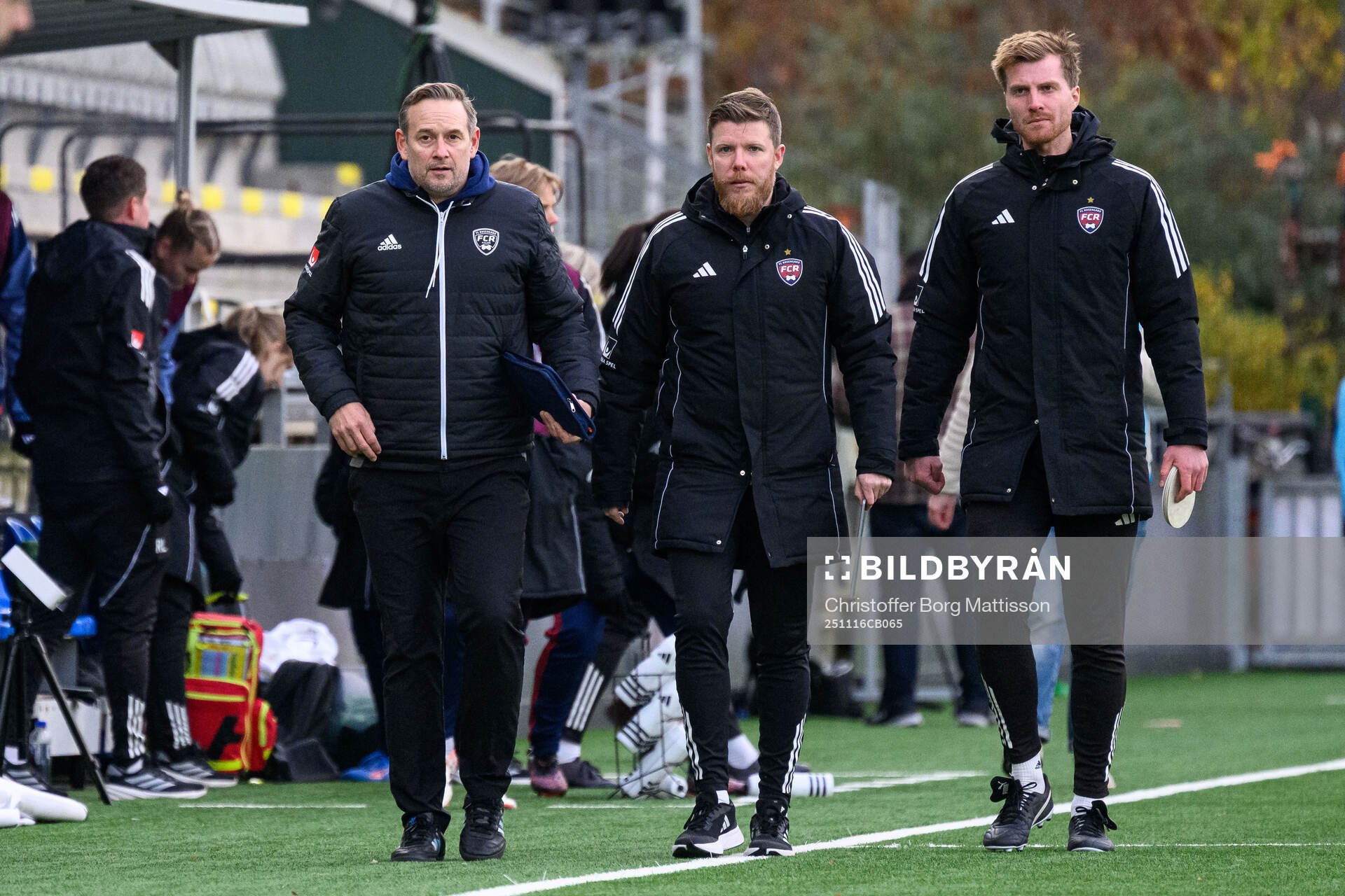 Rosengårds tränare Martin Qvarmans Möller och Rafael