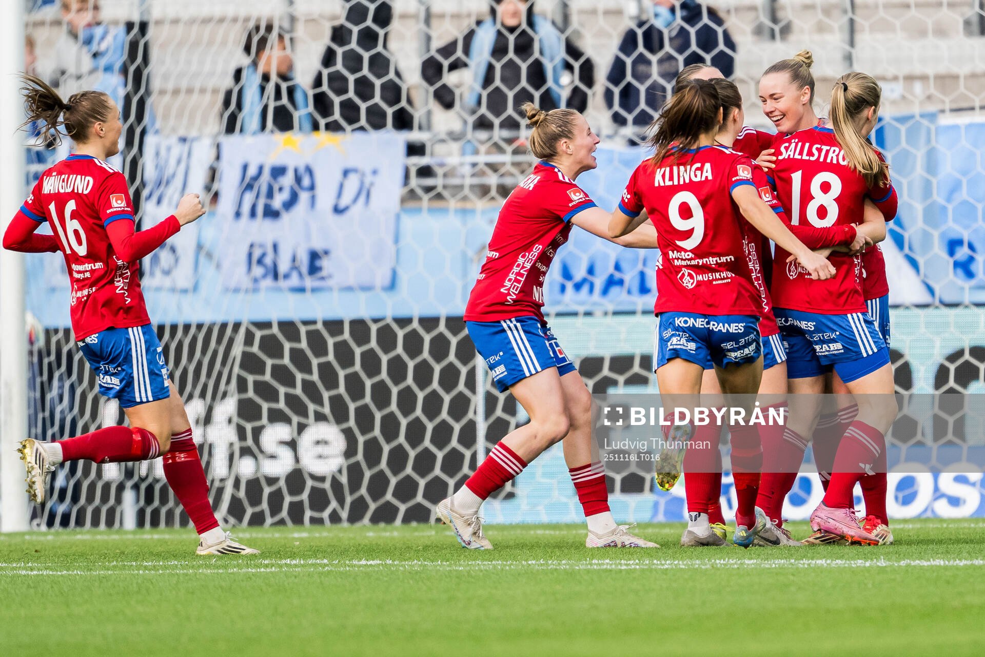 Vittsjös spelare jublar