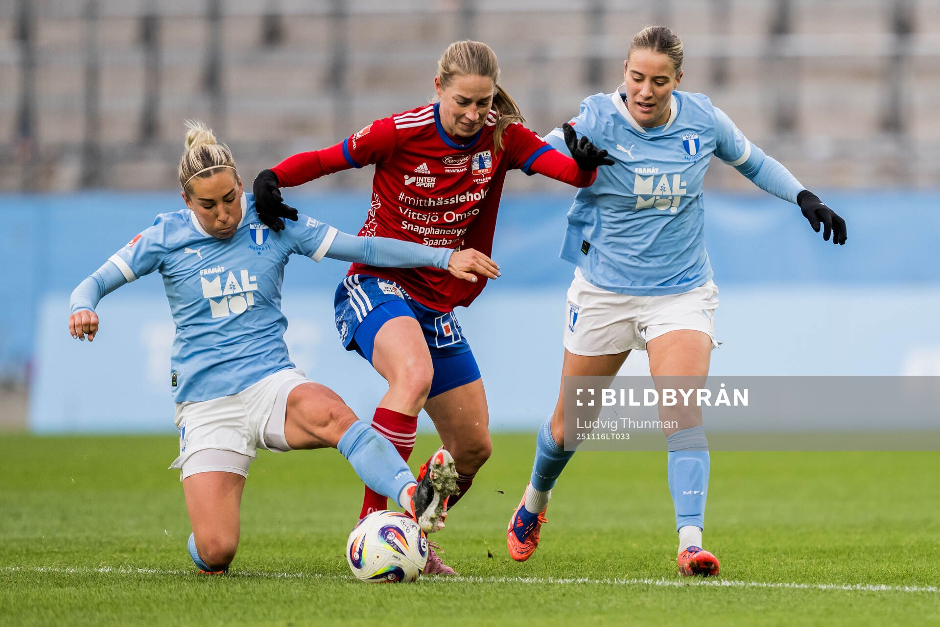 Malmö FFs Mia Persson och Vittsjös Linda Charlotta