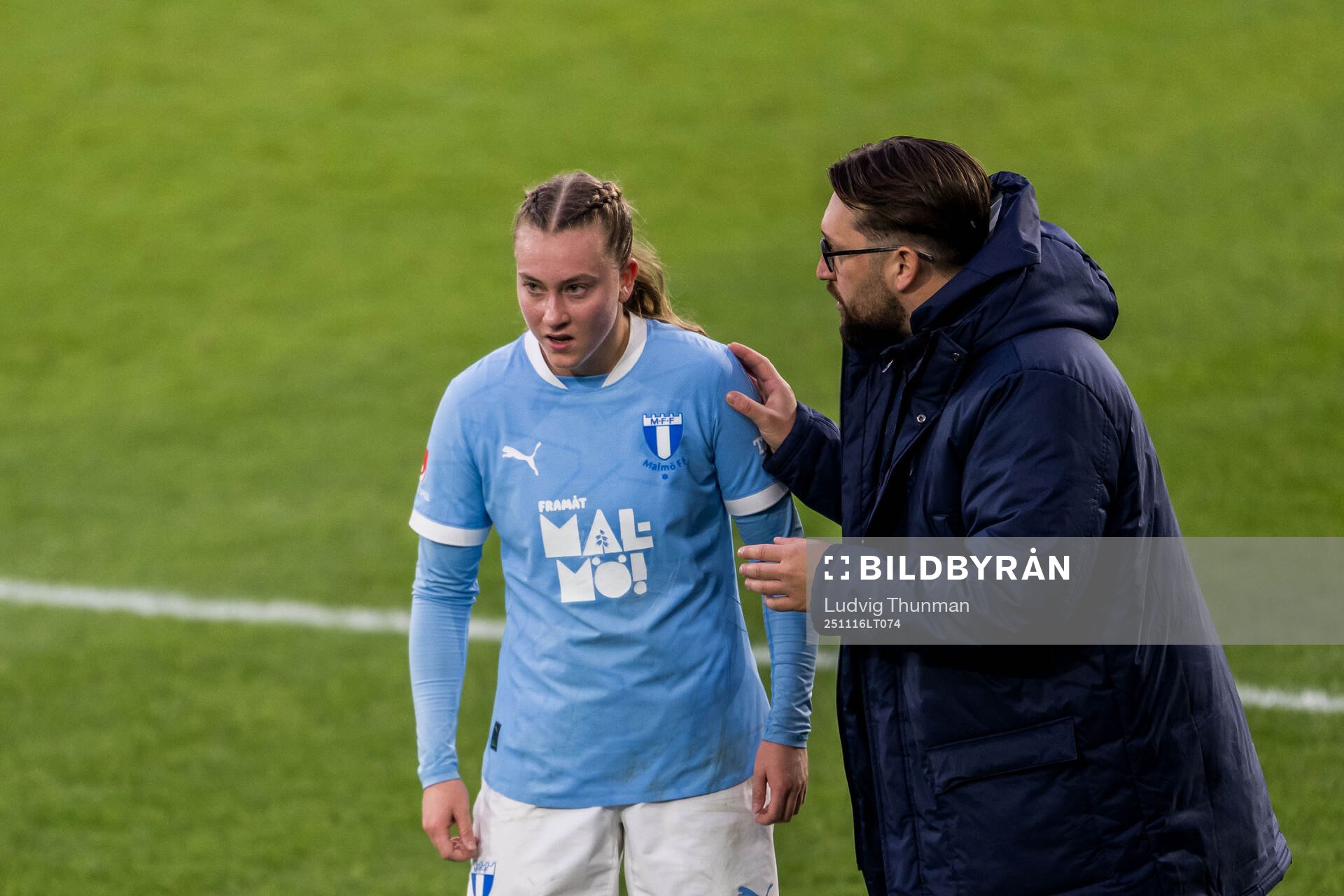 Malmö FFs Agnes Mårtensson och assisterande tränare