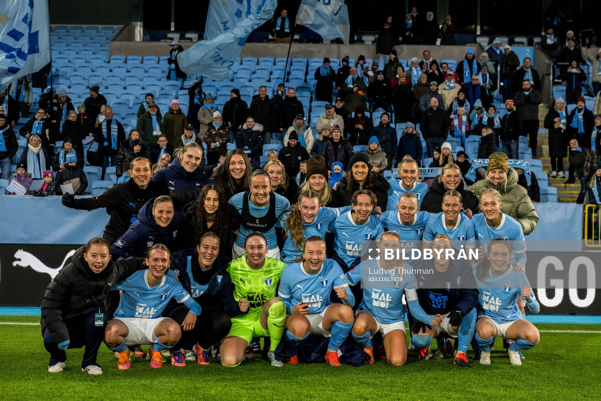 Malmö FFs spelare jublar