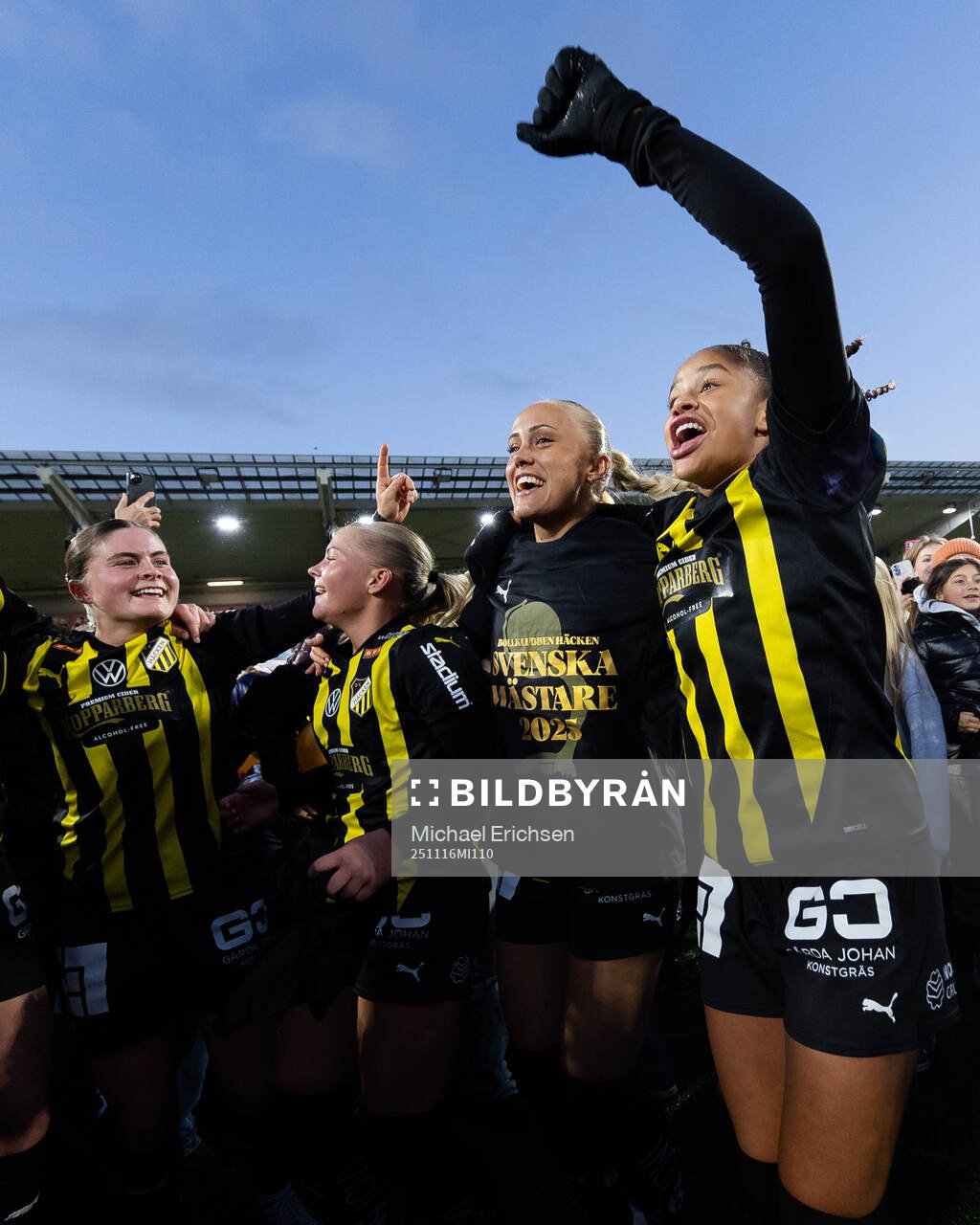 Häckens Hanna Wijk, Matilda Nildén, Alva Selerud och