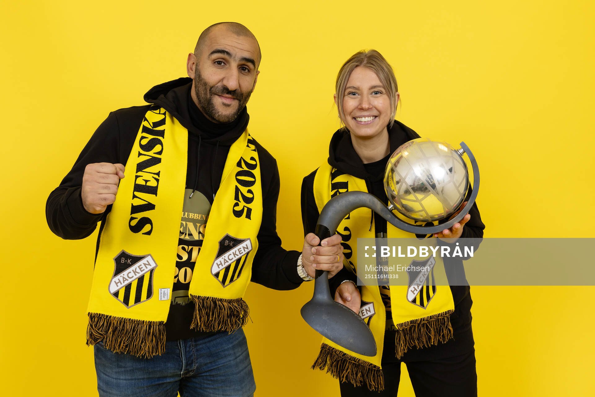 Häckens tränare Mak Lind och fysioterapeut Mikaela