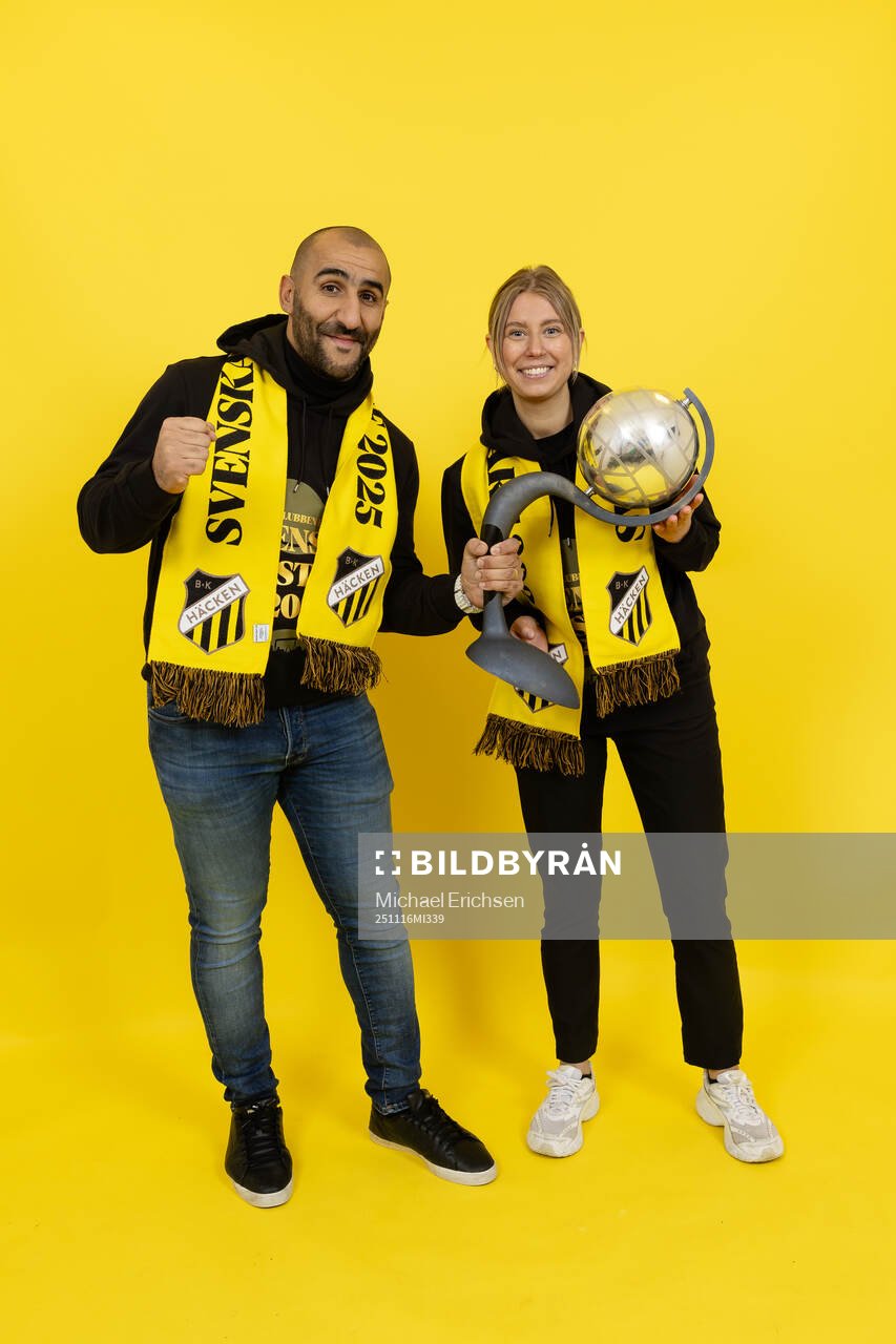 Häckens tränare Mak Lind och fysioterapeut Mikaela