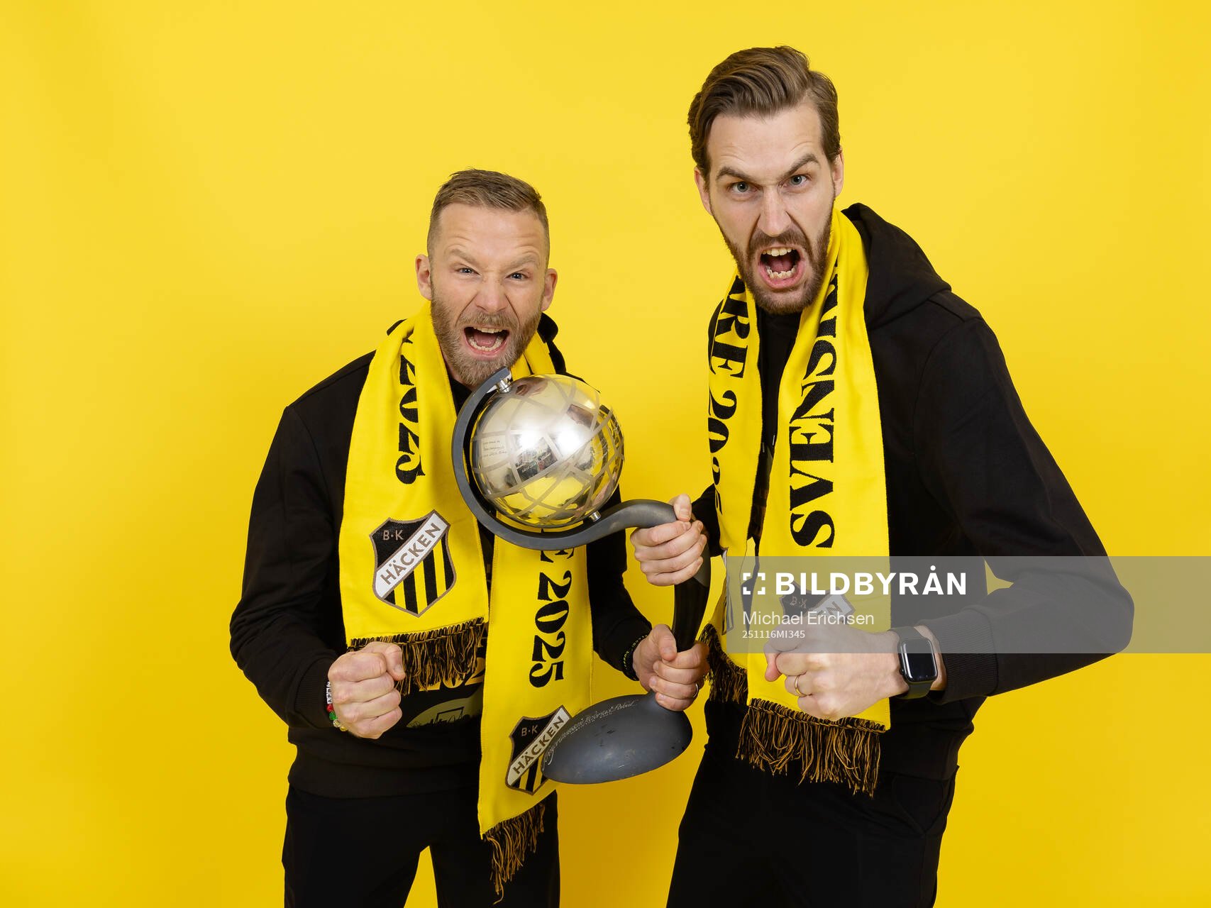 Häckens fystränare Pontus Axell och fystränare Joel