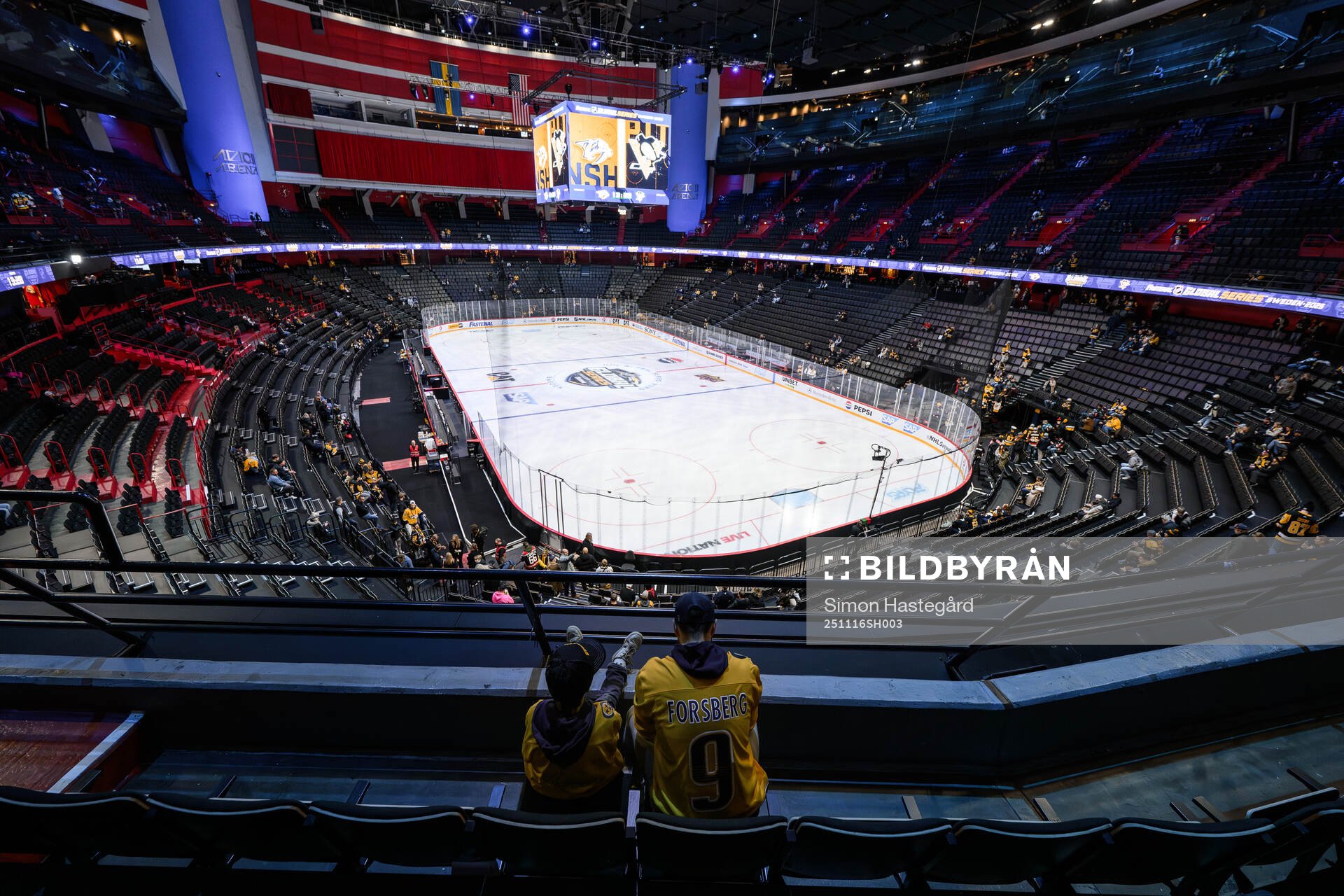 View from the stands inside Avicii Arena