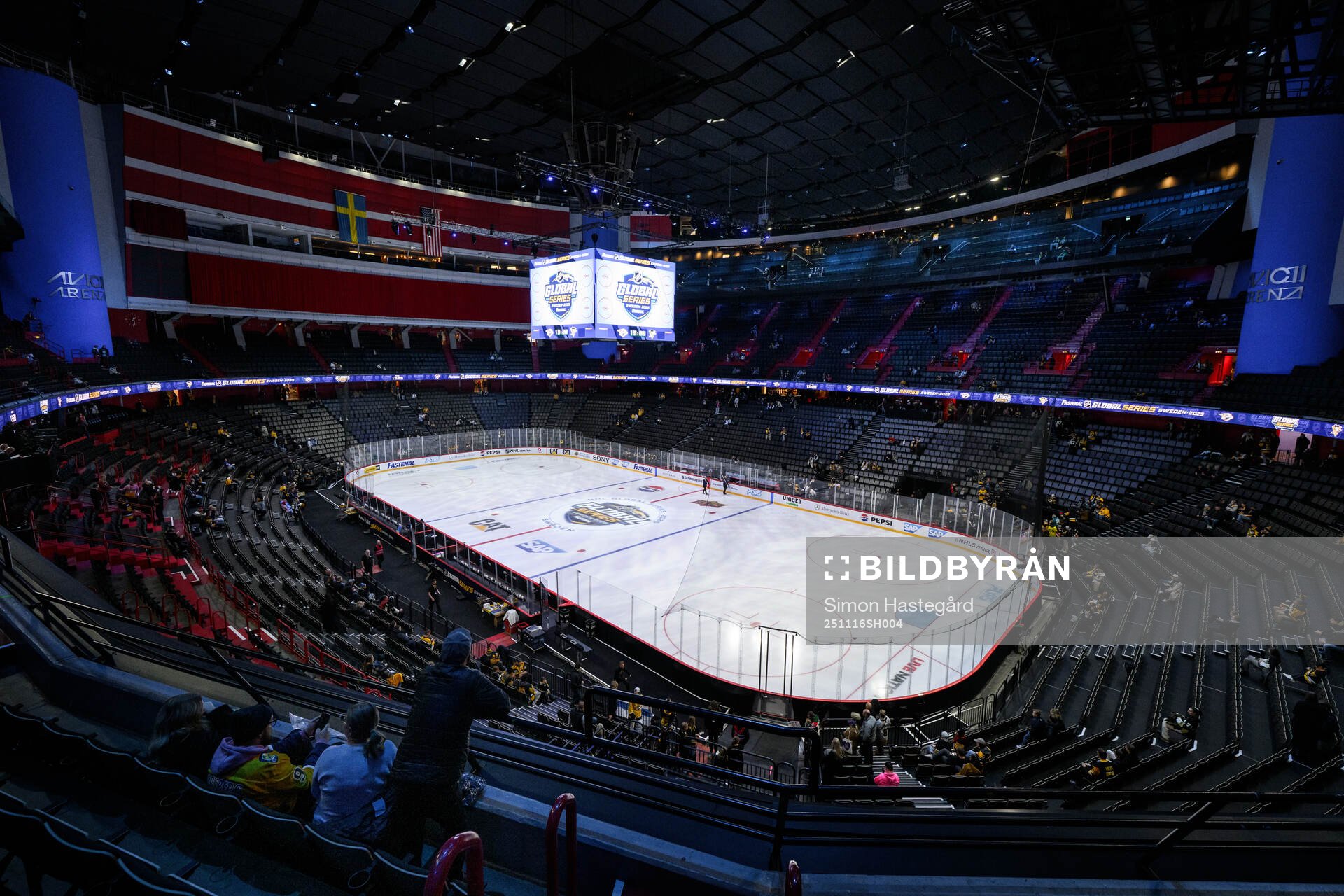 View from the stands inside Avicii Arena
