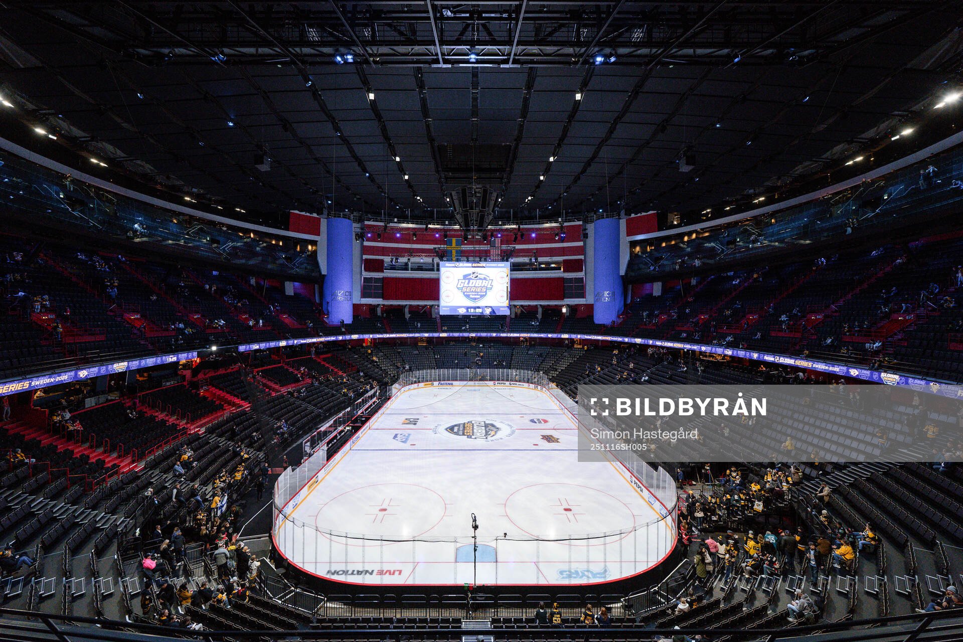View from the stands inside Avicii Arena
