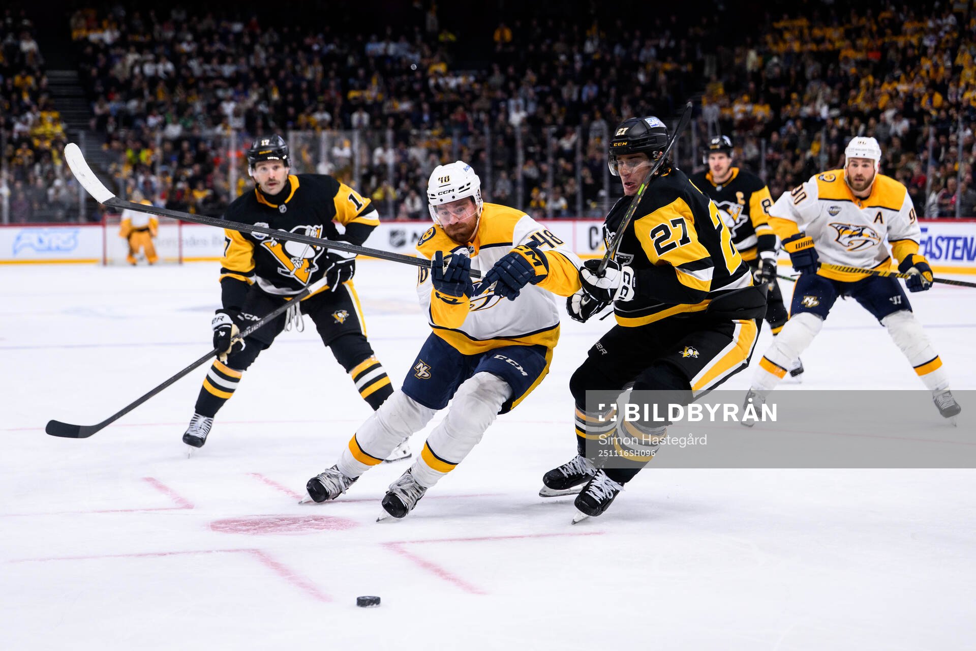 Nick Perbix of Nashville Predators and Ryan Graves of