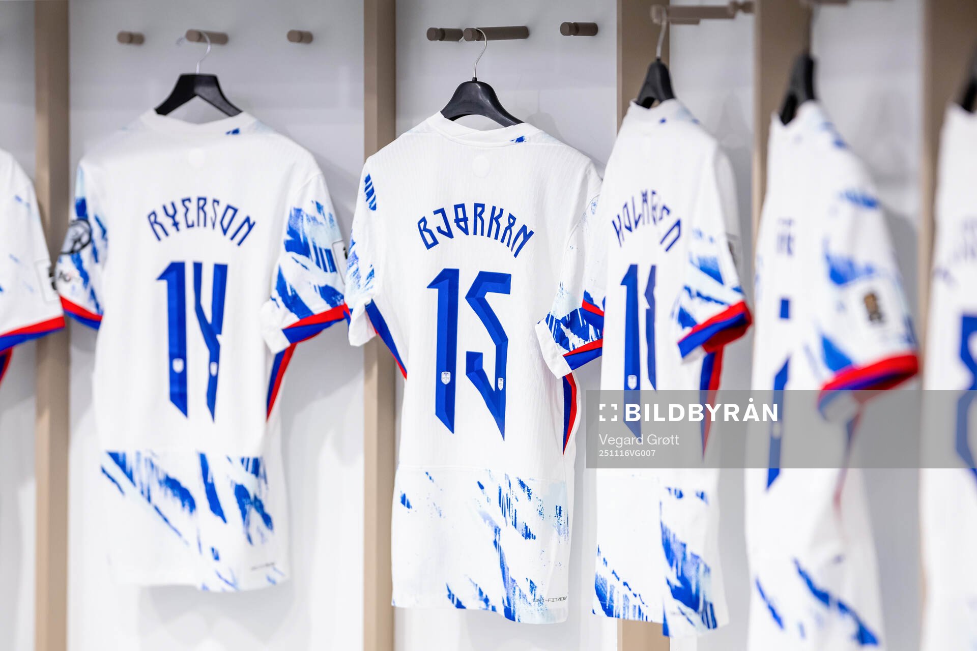 The kit of Fredrik André Bjørkan of Norway in the
