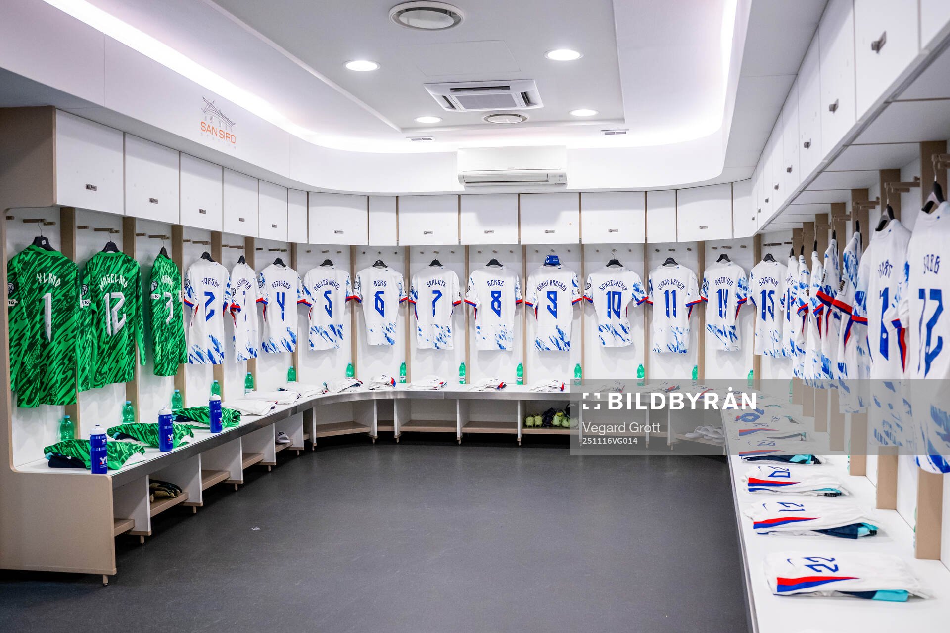 The Norway dressing room