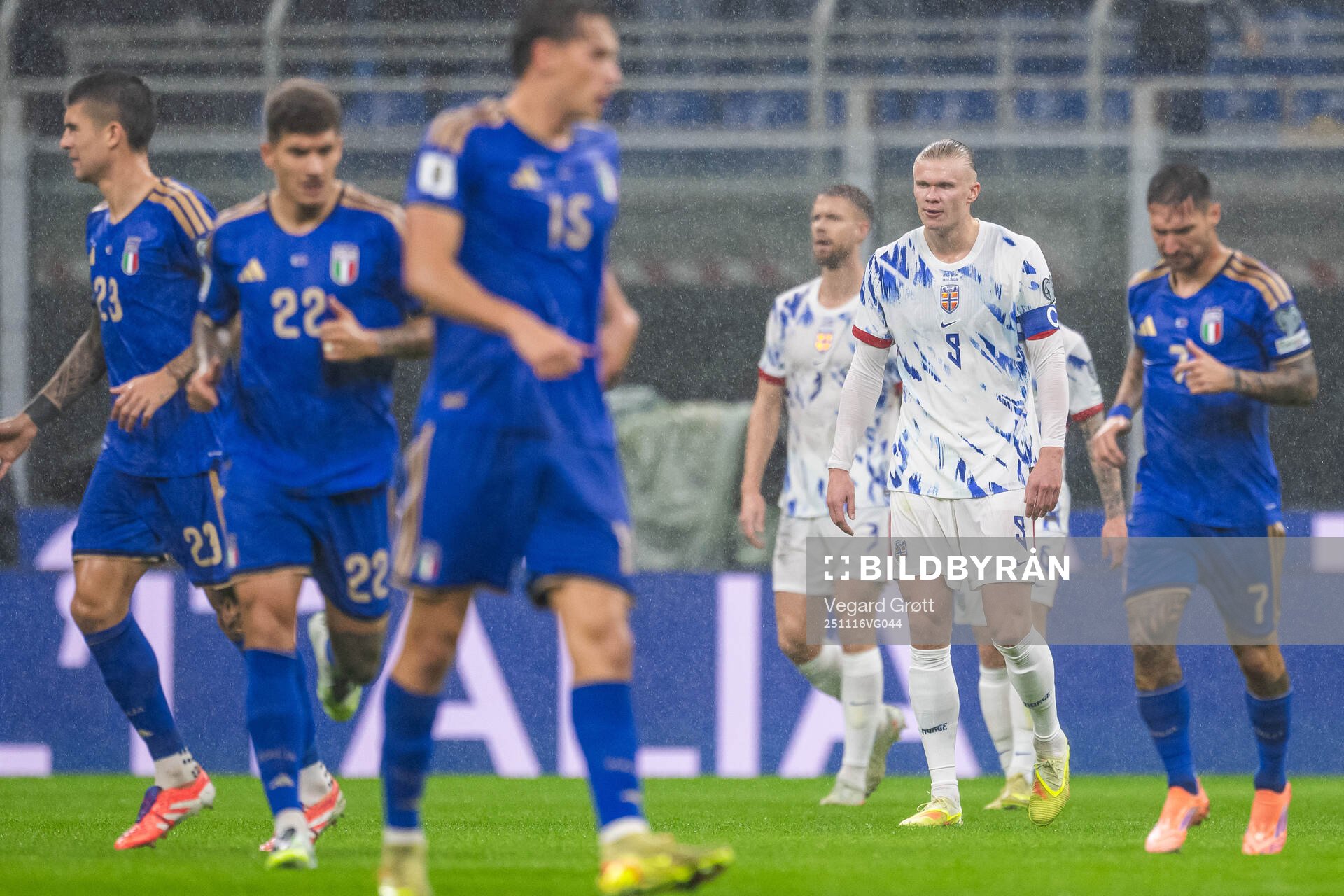 Erling Braut Haaland of Norway looks dejected