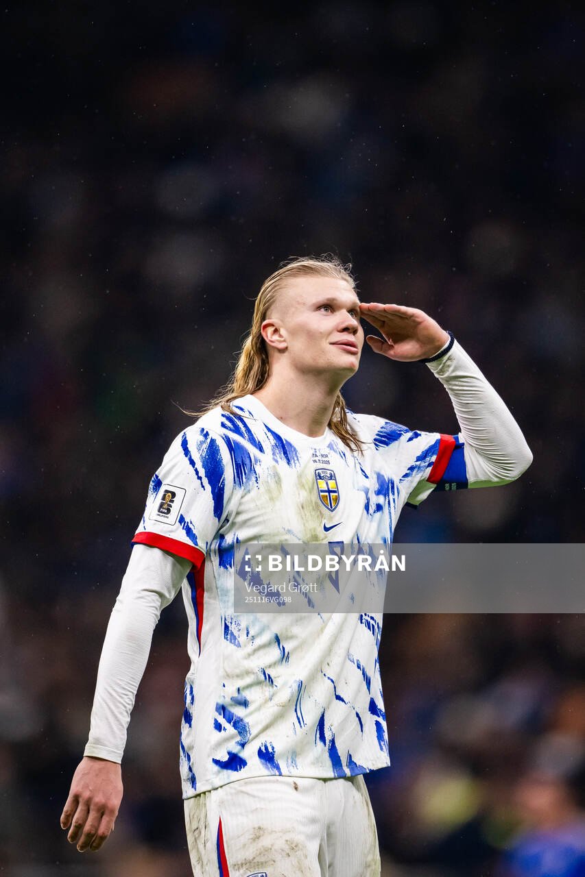 Erling Braut Haaland of Norway celebrates