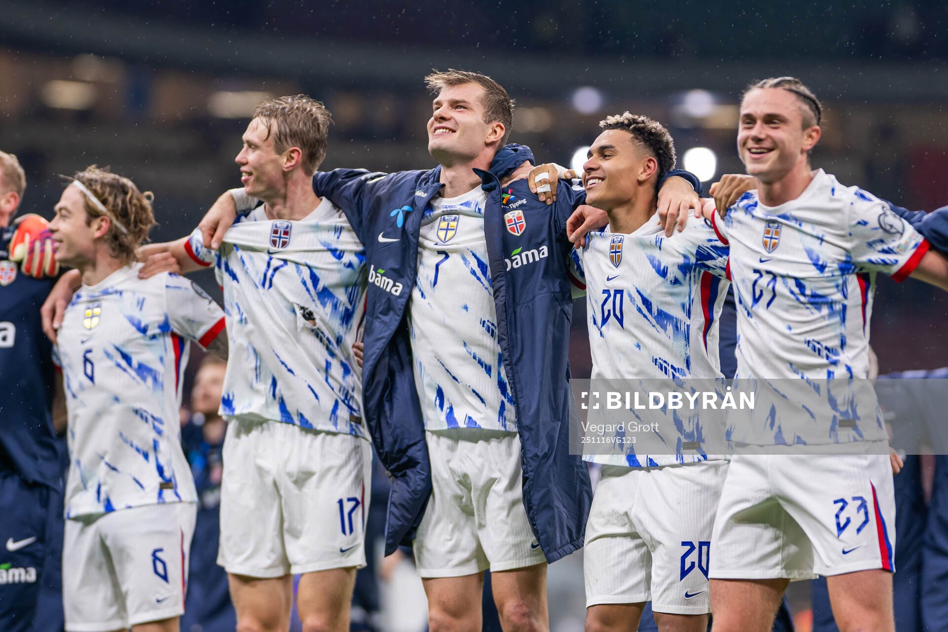 Alexander Sørloth, Antonio Nusa and Thelo Aasgaard of