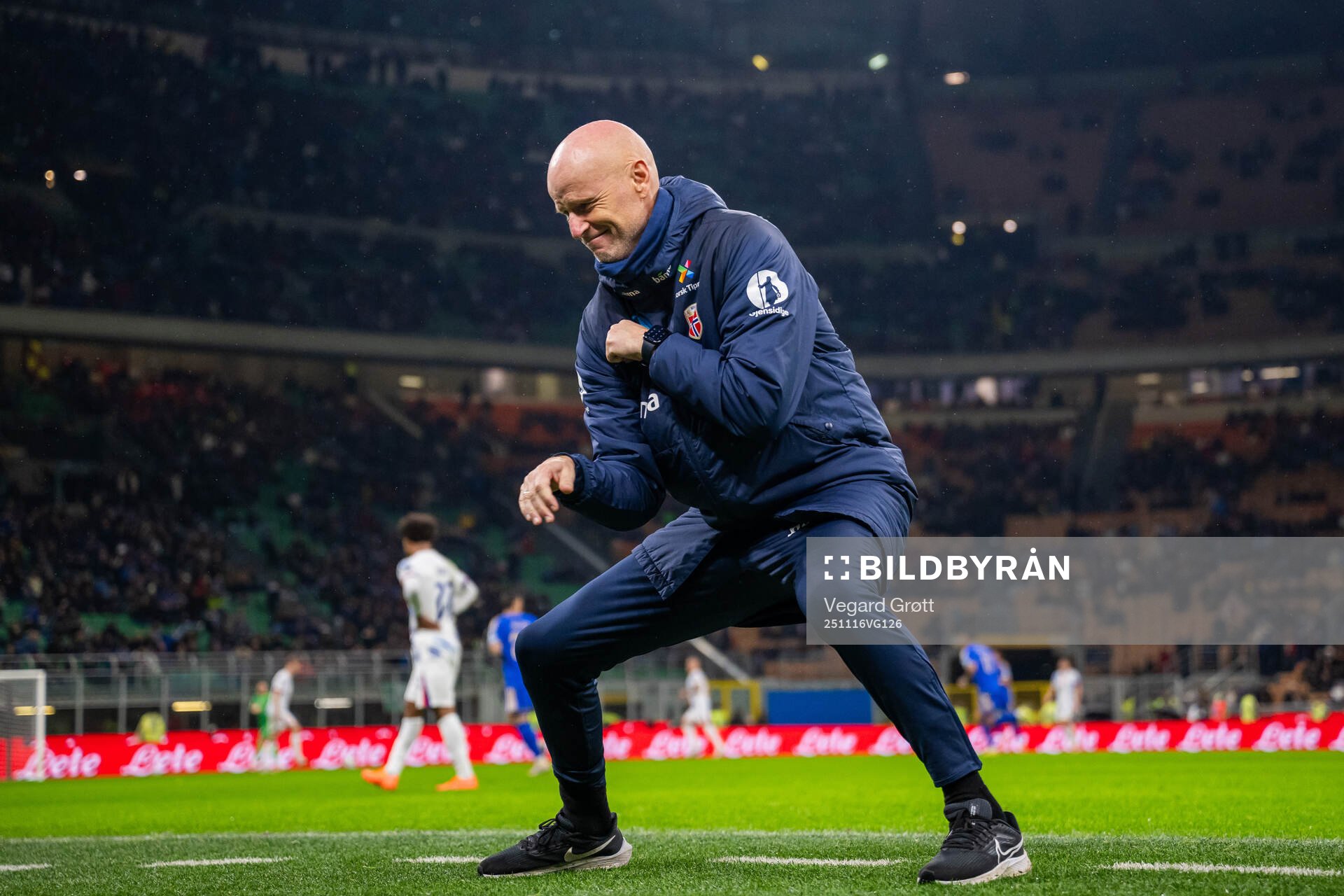 Head coach Ståle Solbakken of Norway celebrates