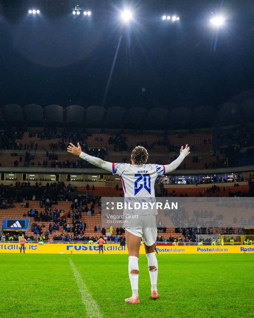 Antonio Nusa of Norway celebrates