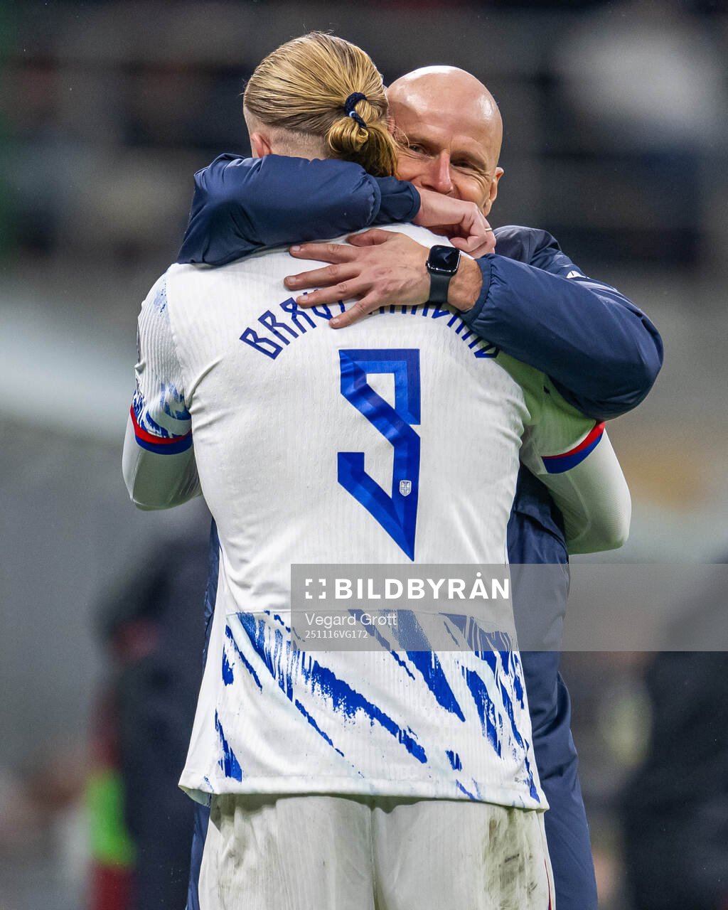 Erling Braut Haaland and head coach Ståle Solbakken of