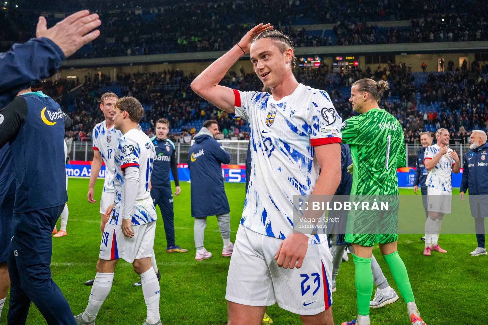 Thelo Aasgaard of Norway celebrates