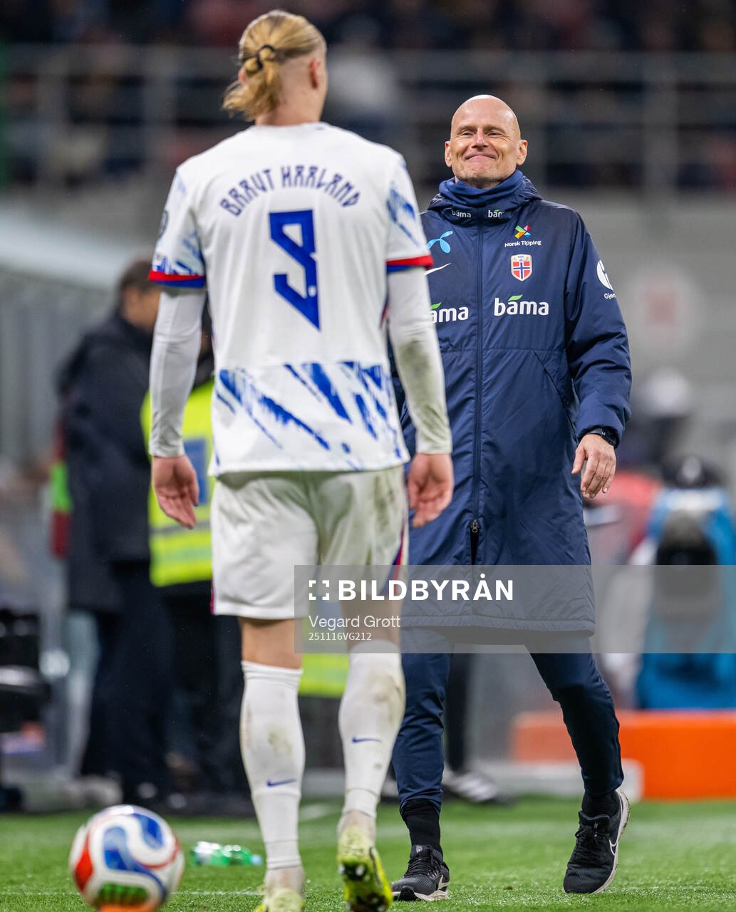 Erling Braut Haaland and Ståle Solbakken, head coach of