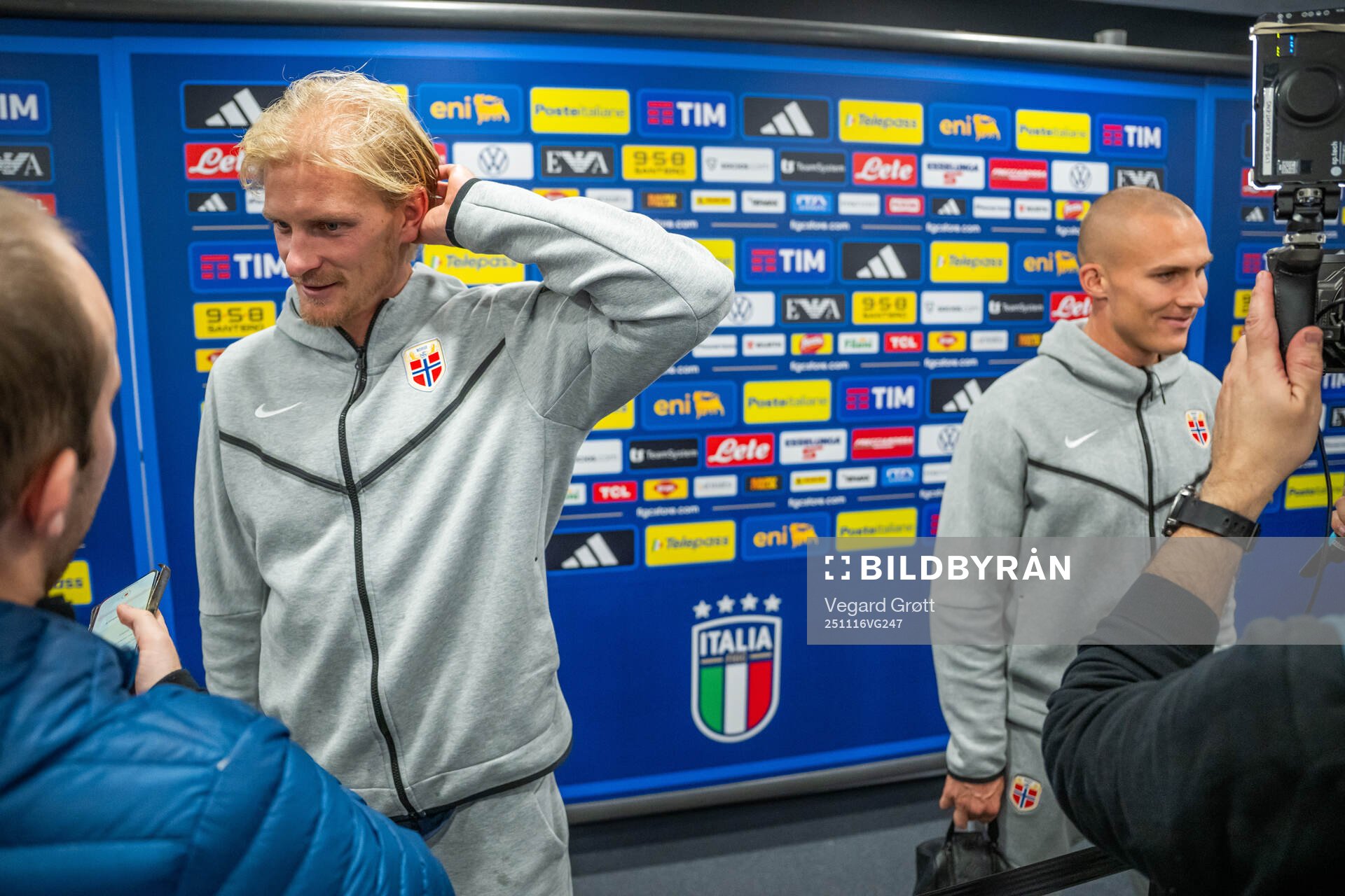 Morten Thorsby and Leo Østigård of Norway