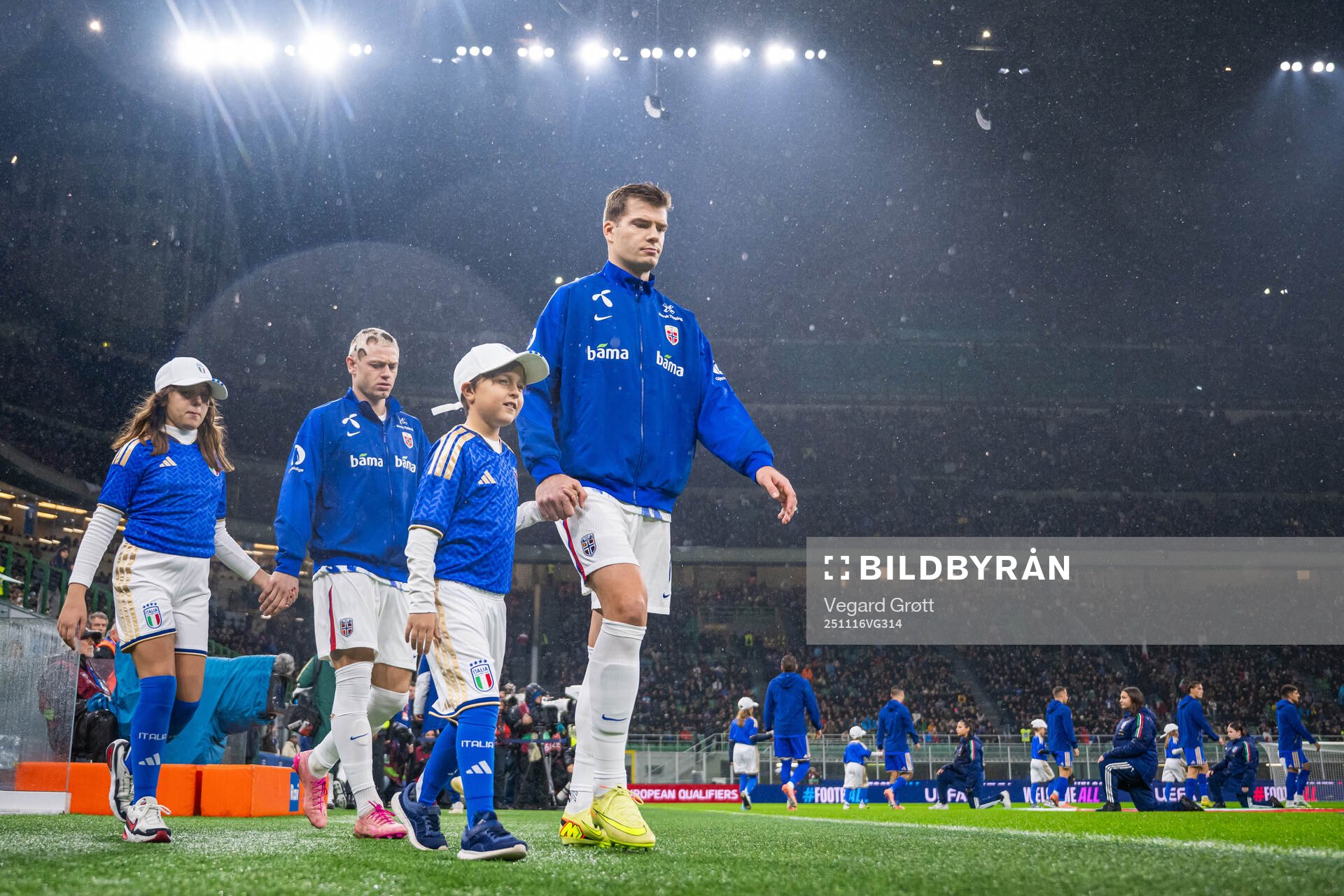 Alexander Sørloth of Norway enters the pitch