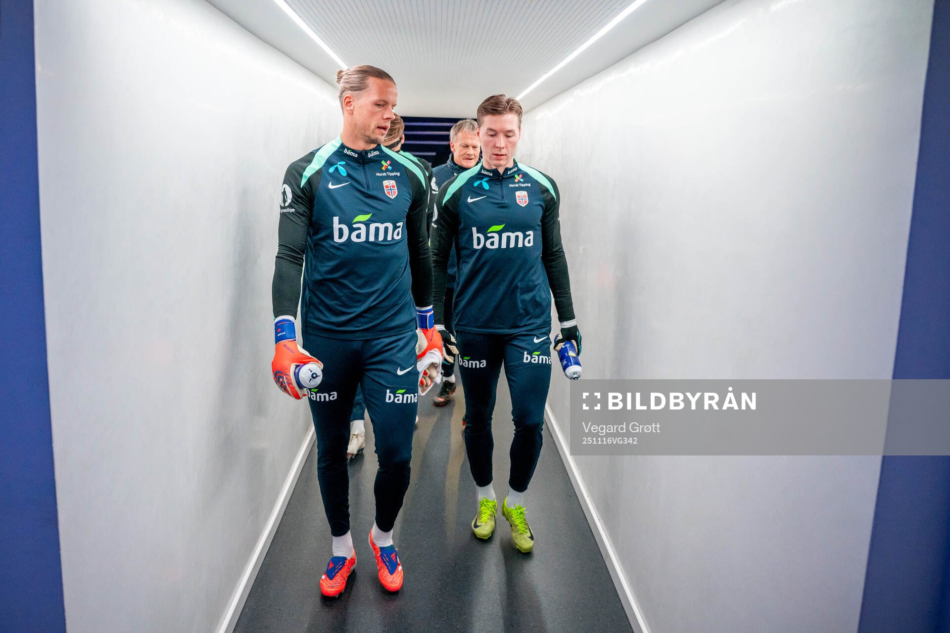 Goalkeeper Ørjan Håskjold Nyland and goalkeeper Mathias