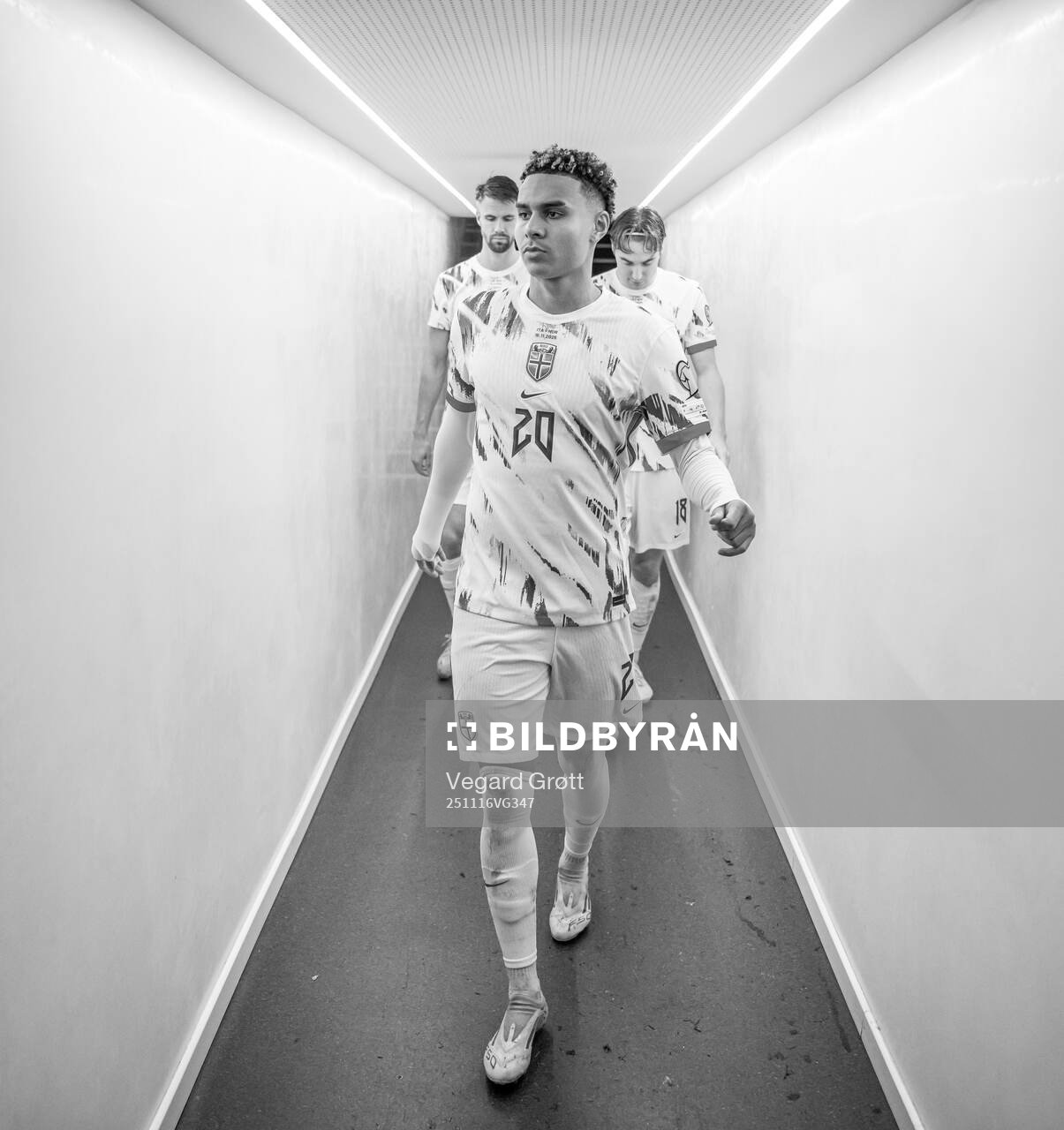 Antonio Nusa of Norway at half-time